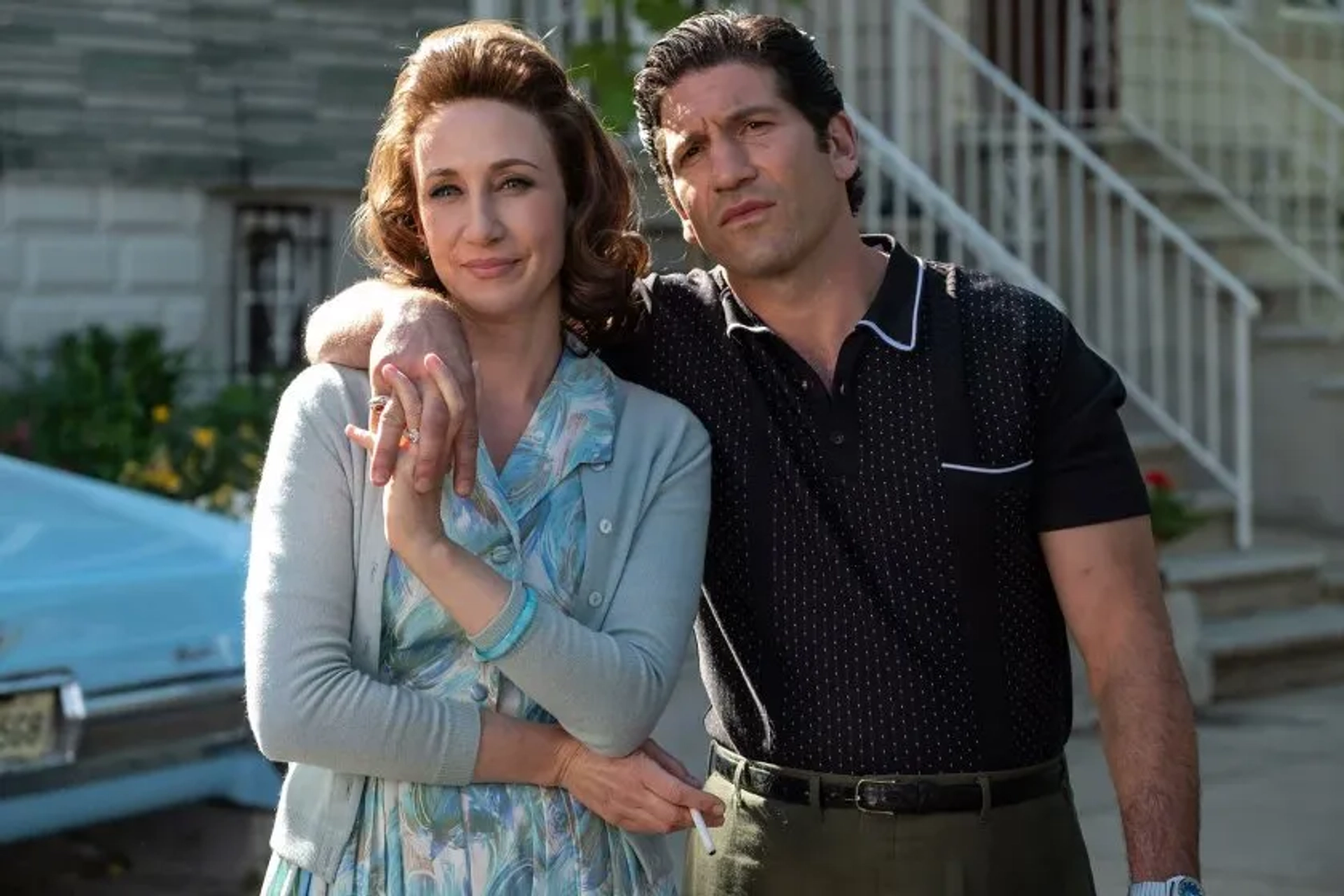 Vera Farmiga and Jon Bernthal in The Many Saints of Newark (2021)