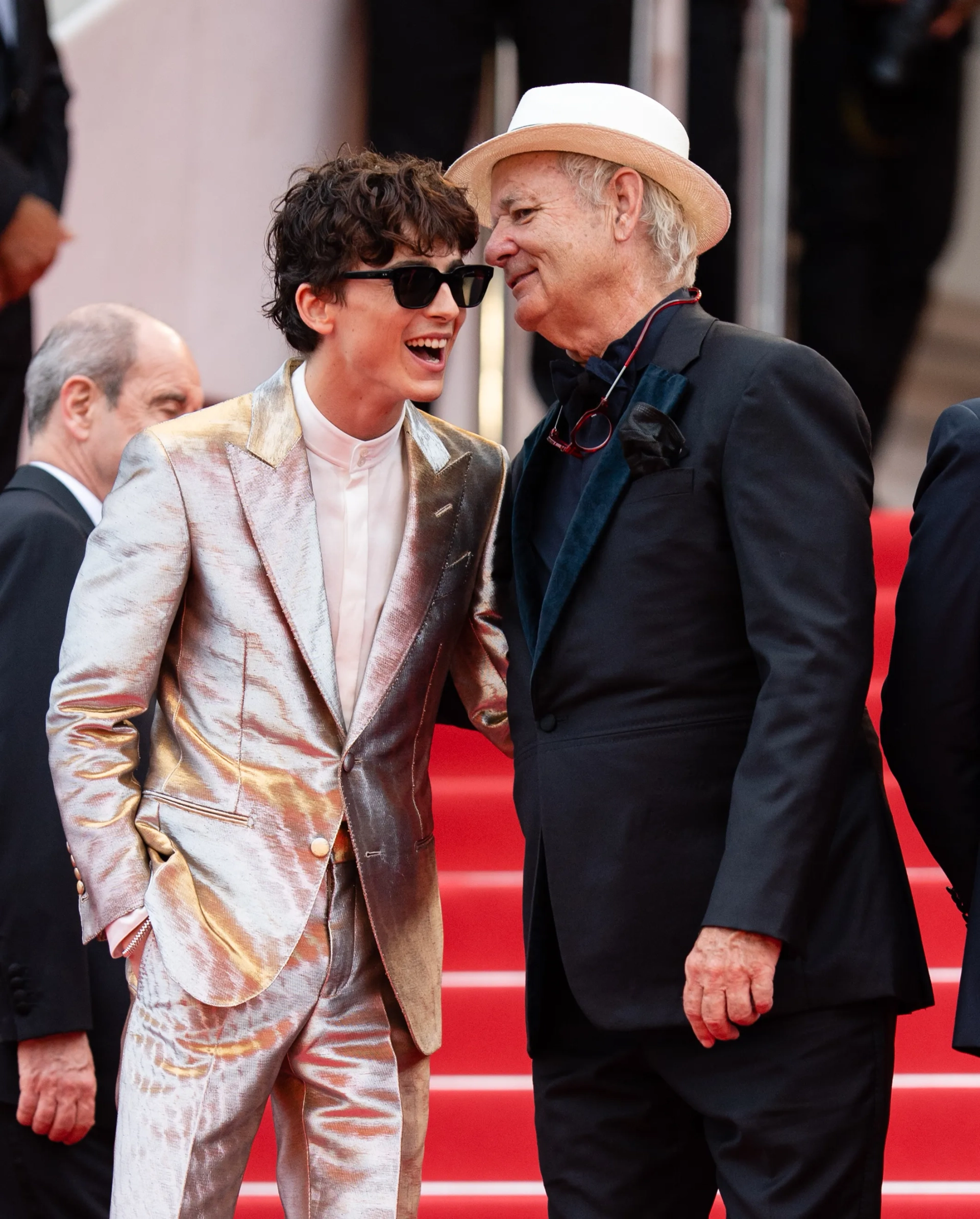 Bill Murray and Timothée Chalamet at an event for The French Dispatch (2021)