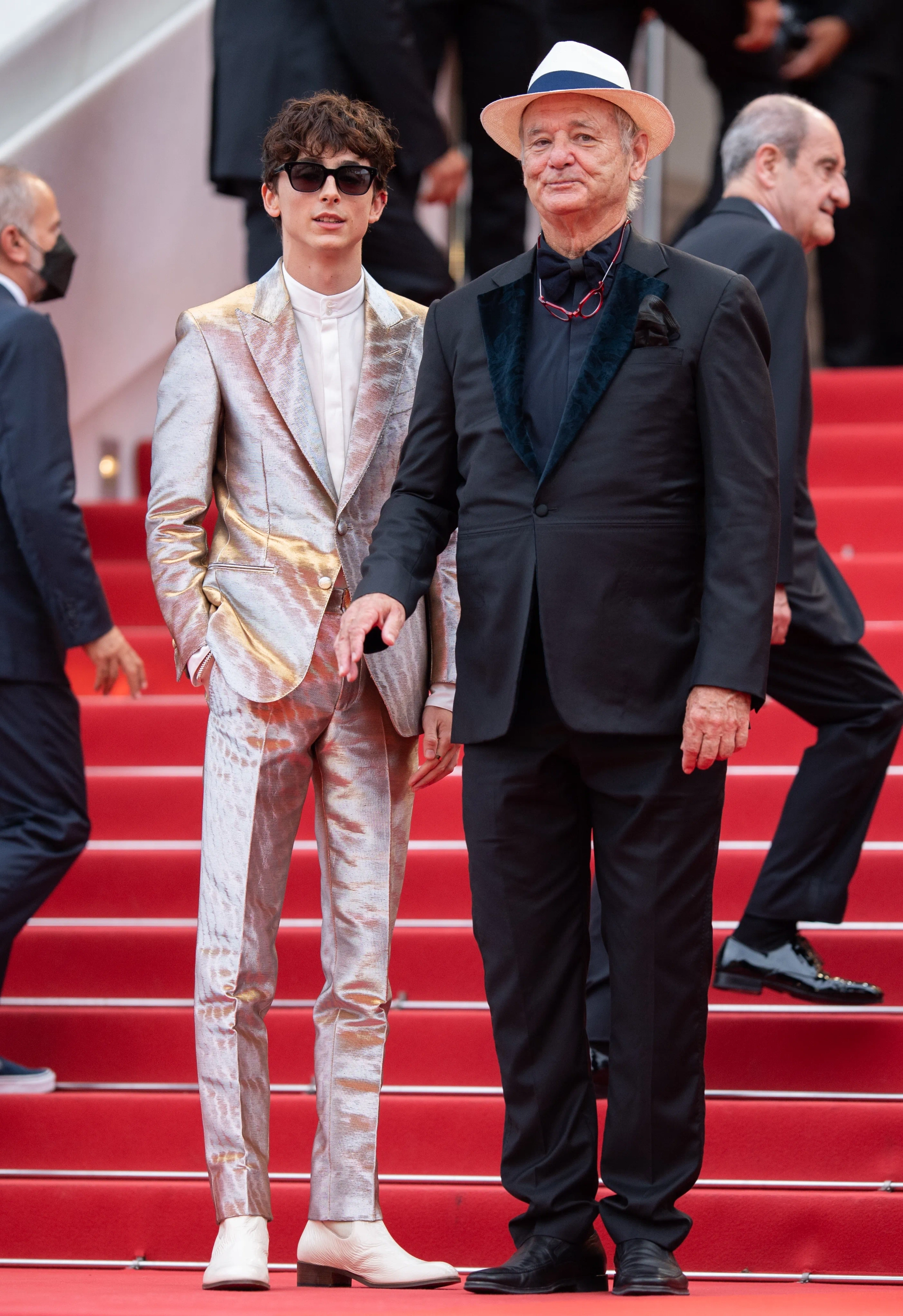 Bill Murray and Timothée Chalamet at an event for The French Dispatch (2021)