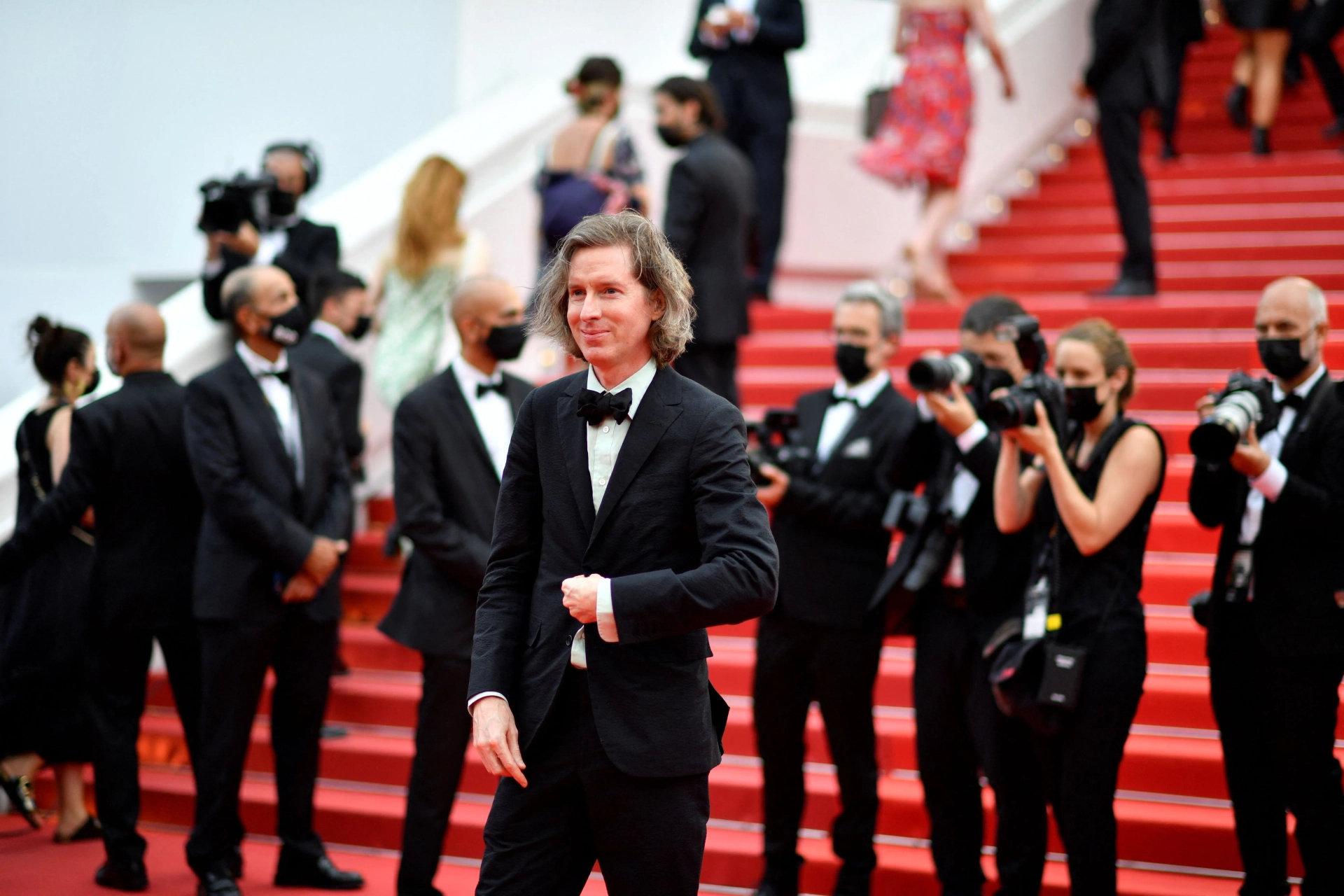 Wes Anderson at an event for The French Dispatch (2021)