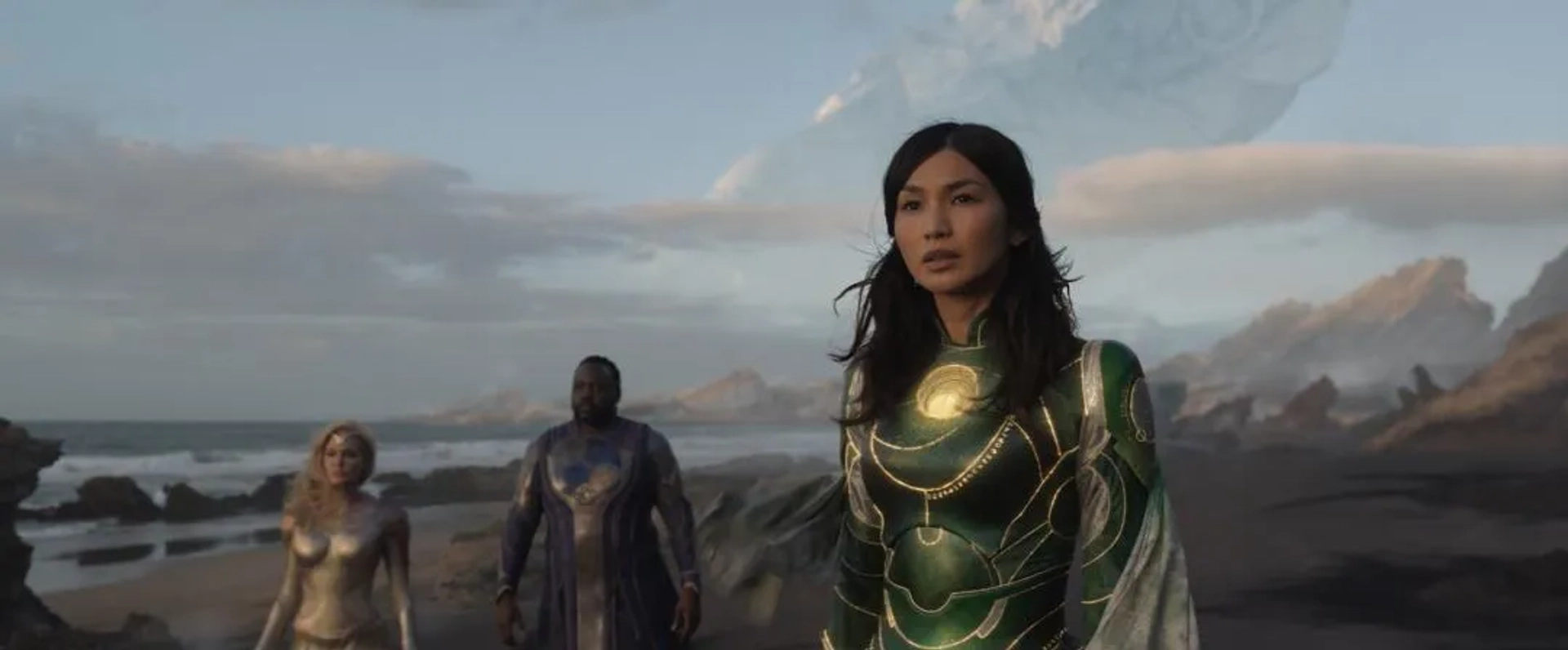 Angelina Jolie, Gemma Chan, and Brian Tyree Henry in Eternals (2021)