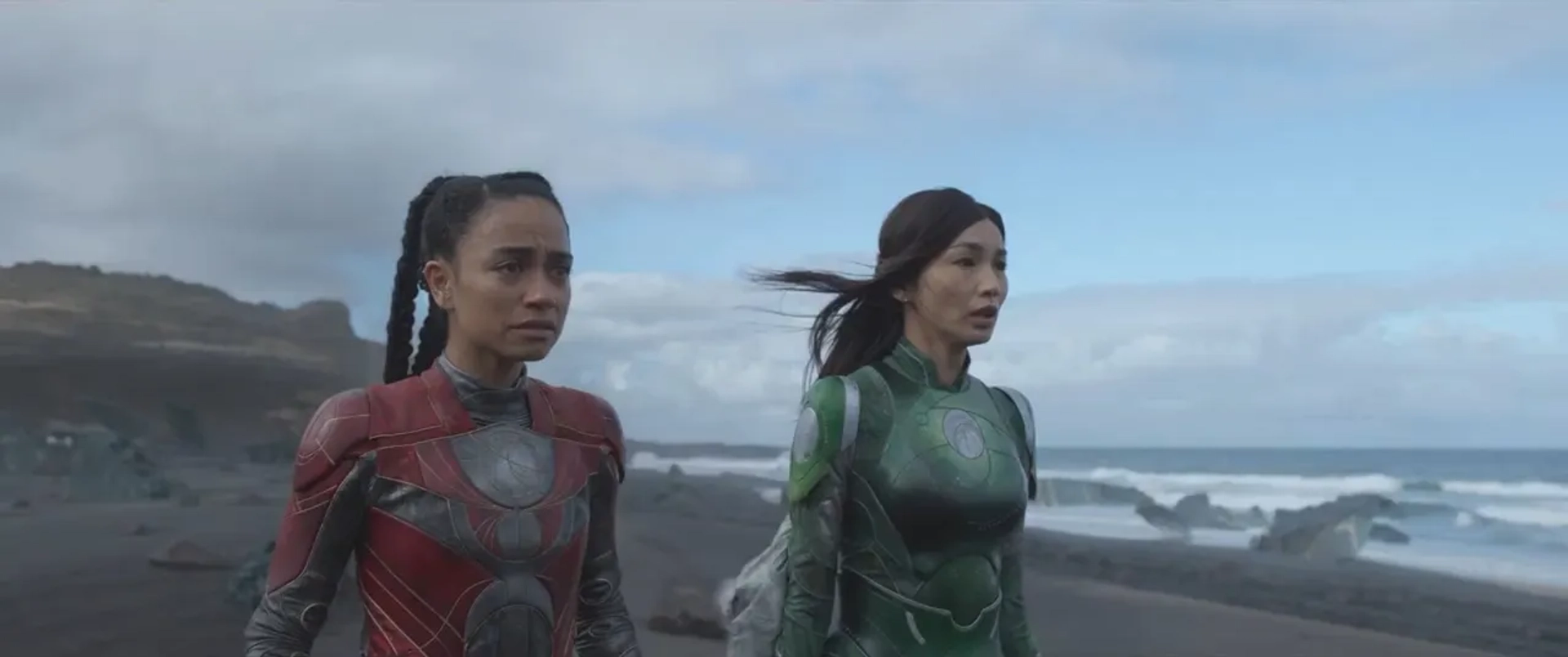 Gemma Chan and Lauren Ridloff in Eternals (2021)