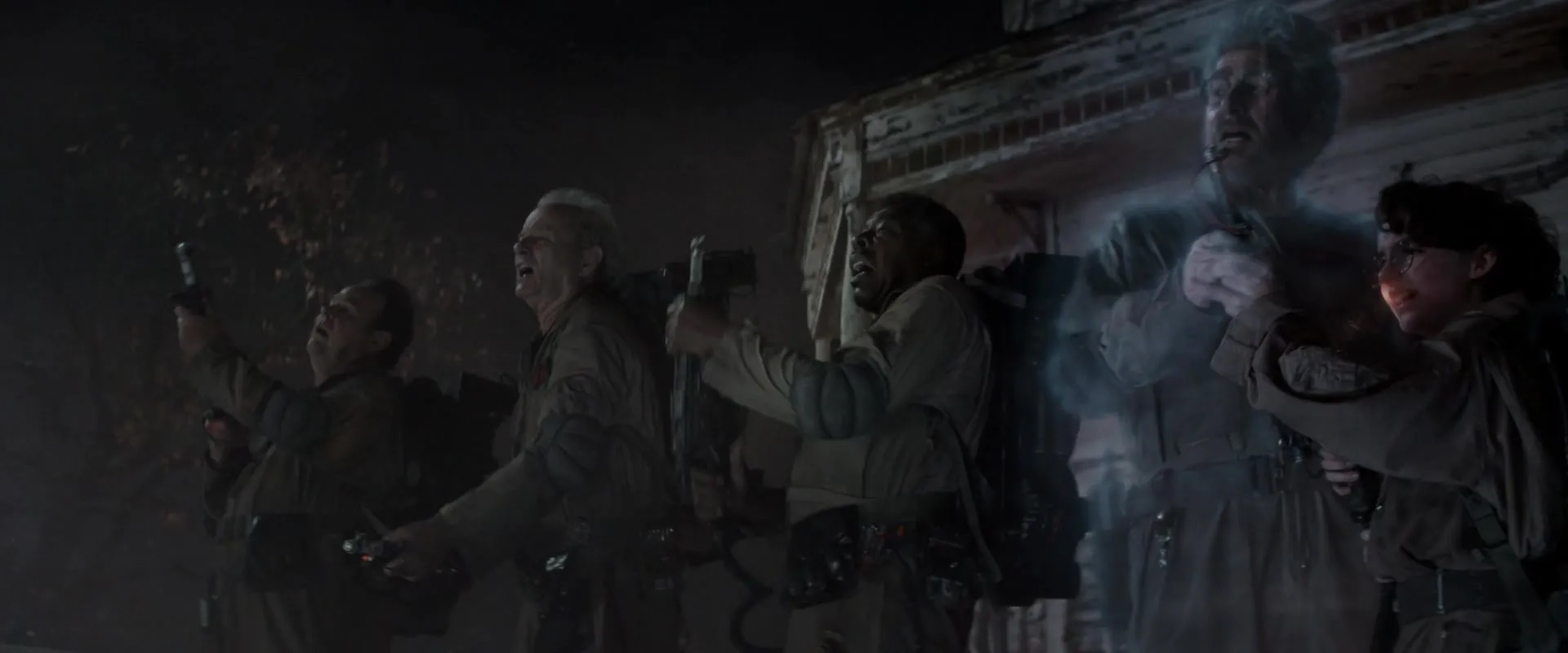 Dan Aykroyd, Bill Murray, Harold Ramis, Ernie Hudson, and Mckenna Grace in Ghostbusters: Afterlife (2021)