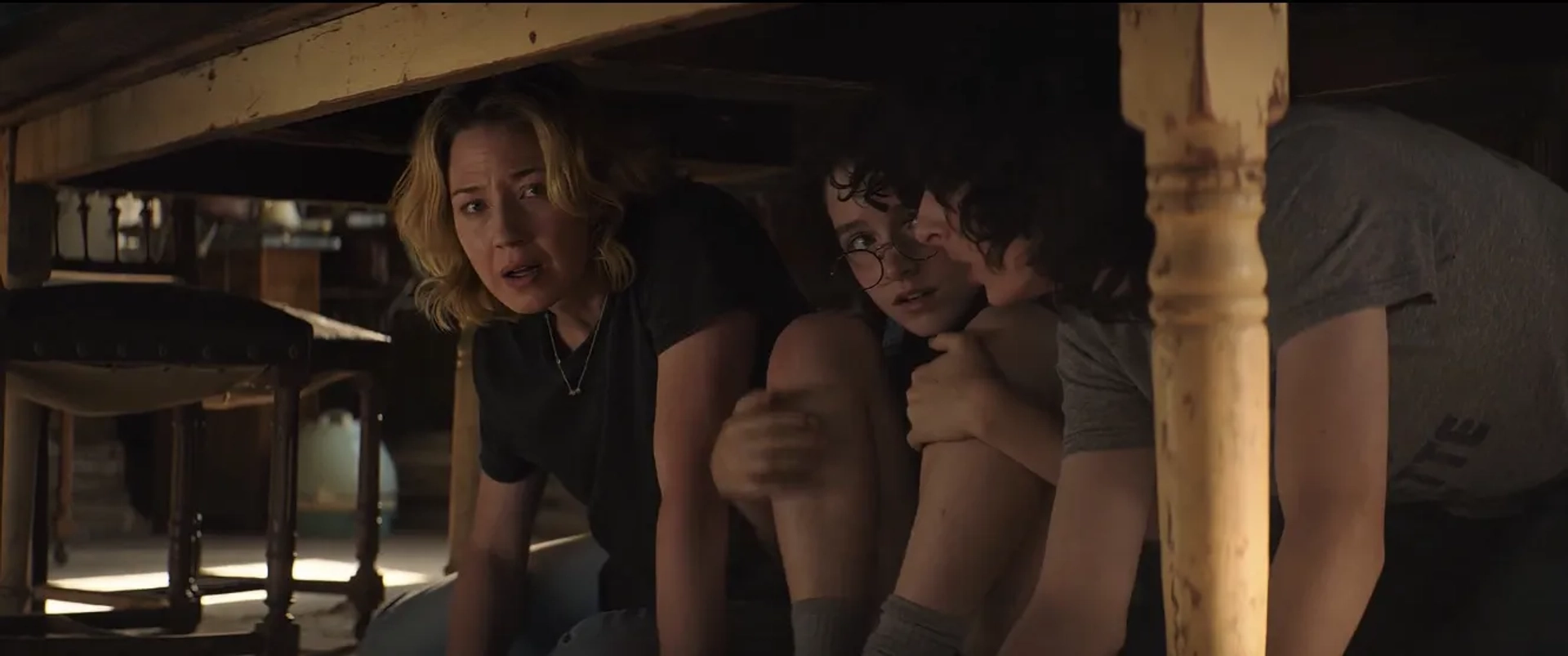 Carrie Coon, Mckenna Grace, and Finn Wolfhard in Ghostbusters: Afterlife (2021)