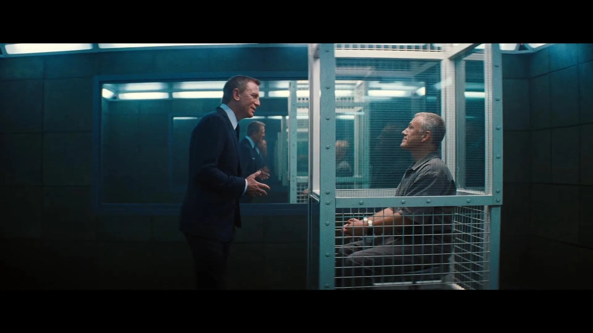 Daniel Craig and Christoph Waltz in No Time to Die (2021)