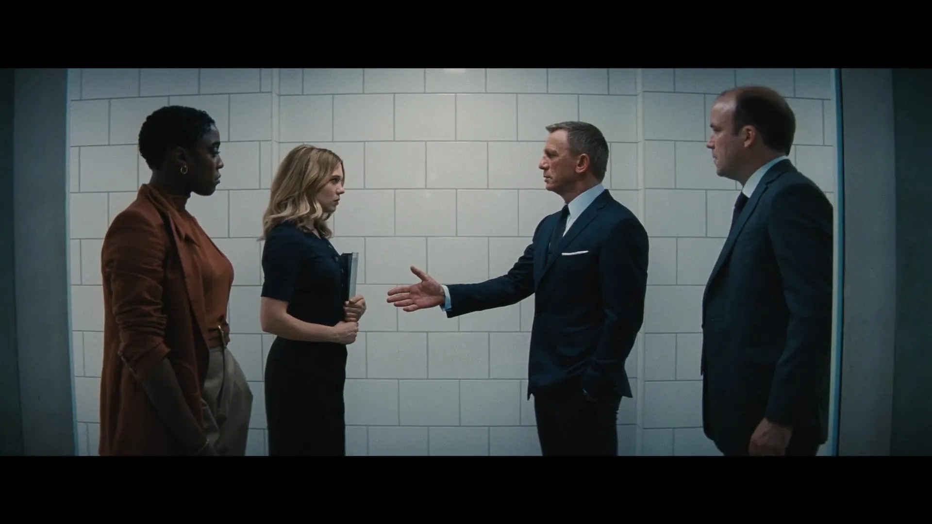 Daniel Craig, Rory Kinnear, Léa Seydoux, and Lashana Lynch in No Time to Die (2021)