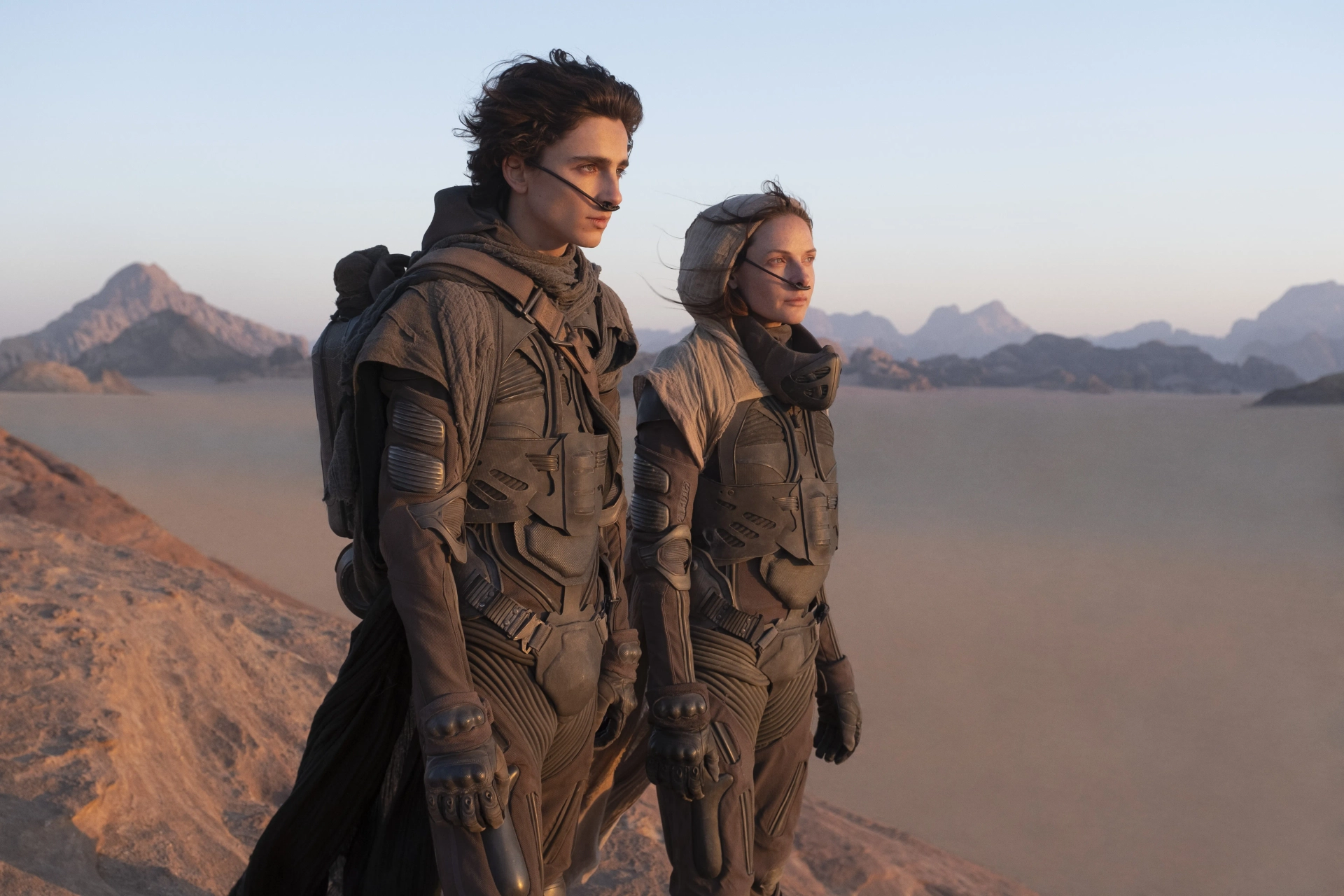 Rebecca Ferguson and Timothée Chalamet in Dune (2021)