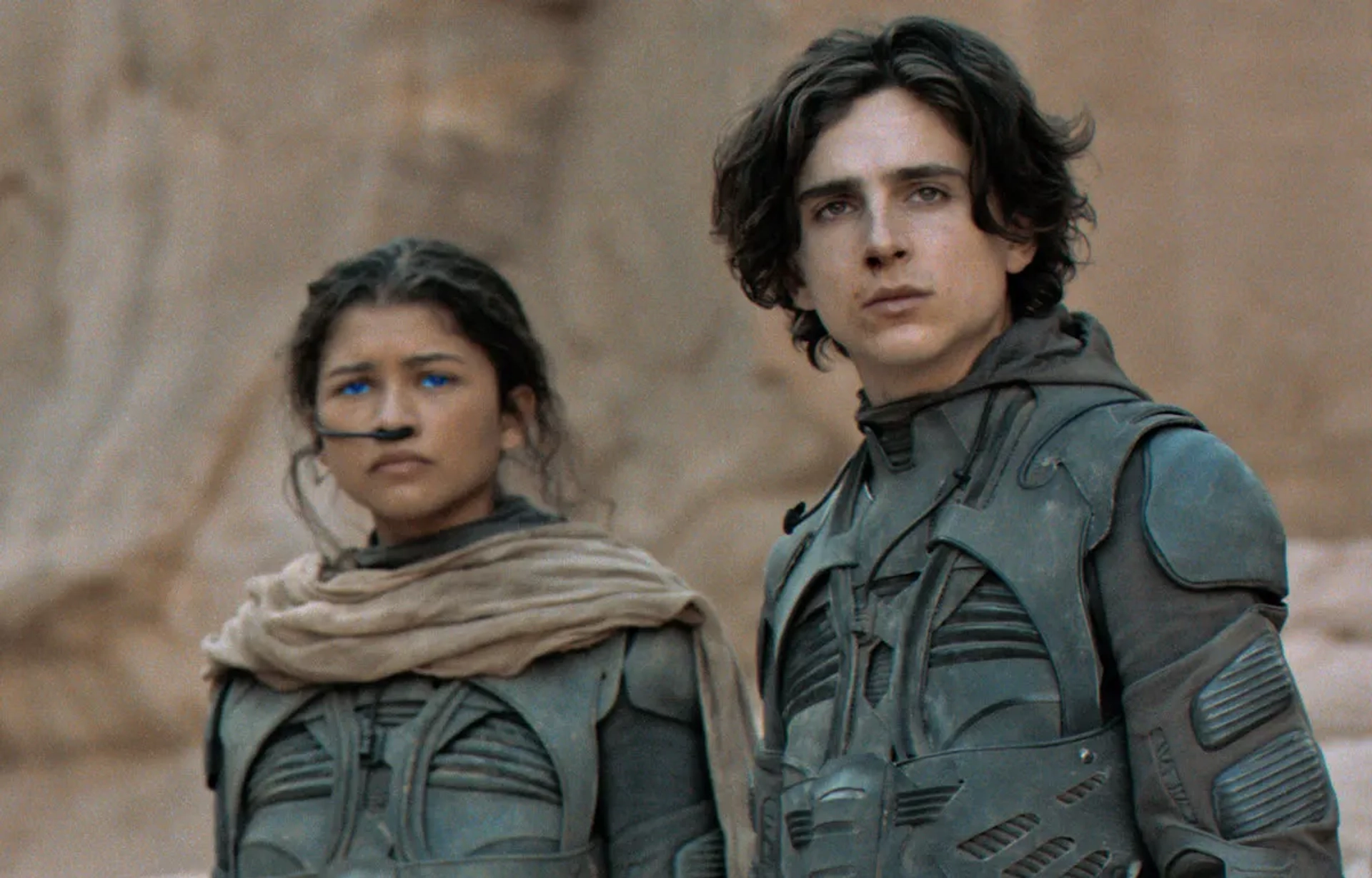 Timothée Chalamet and Zendaya in Dune (2021)