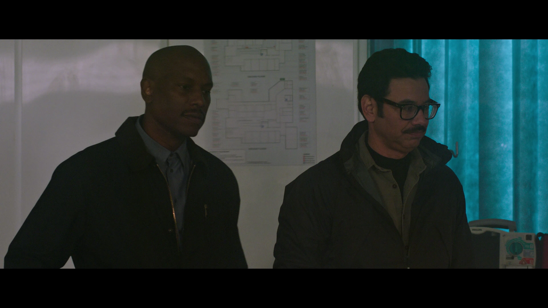 Tyrese Gibson and Al Madrigal in Morbius (2022)