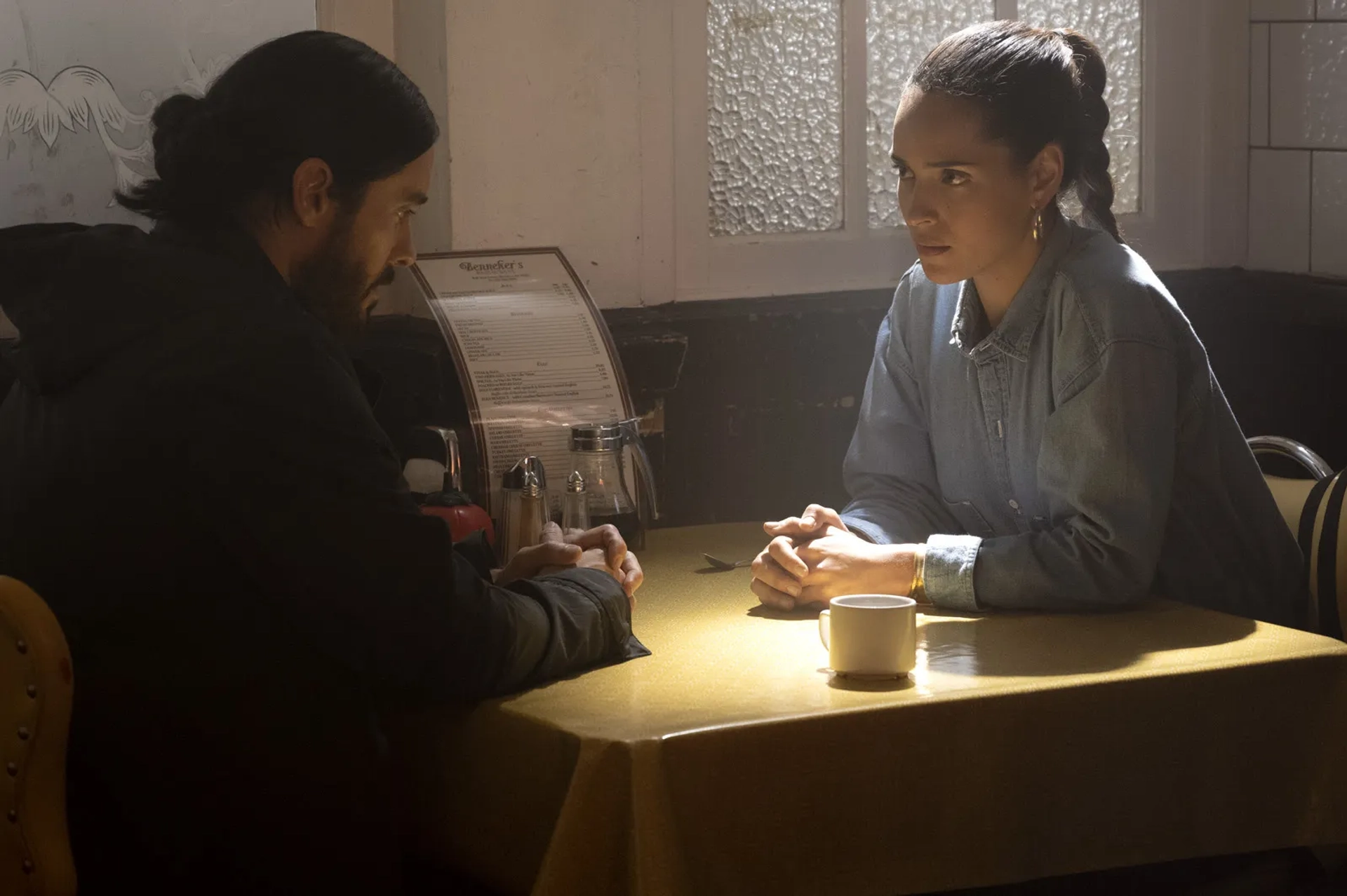 Jared Leto and Adria Arjona in Morbius (2022)