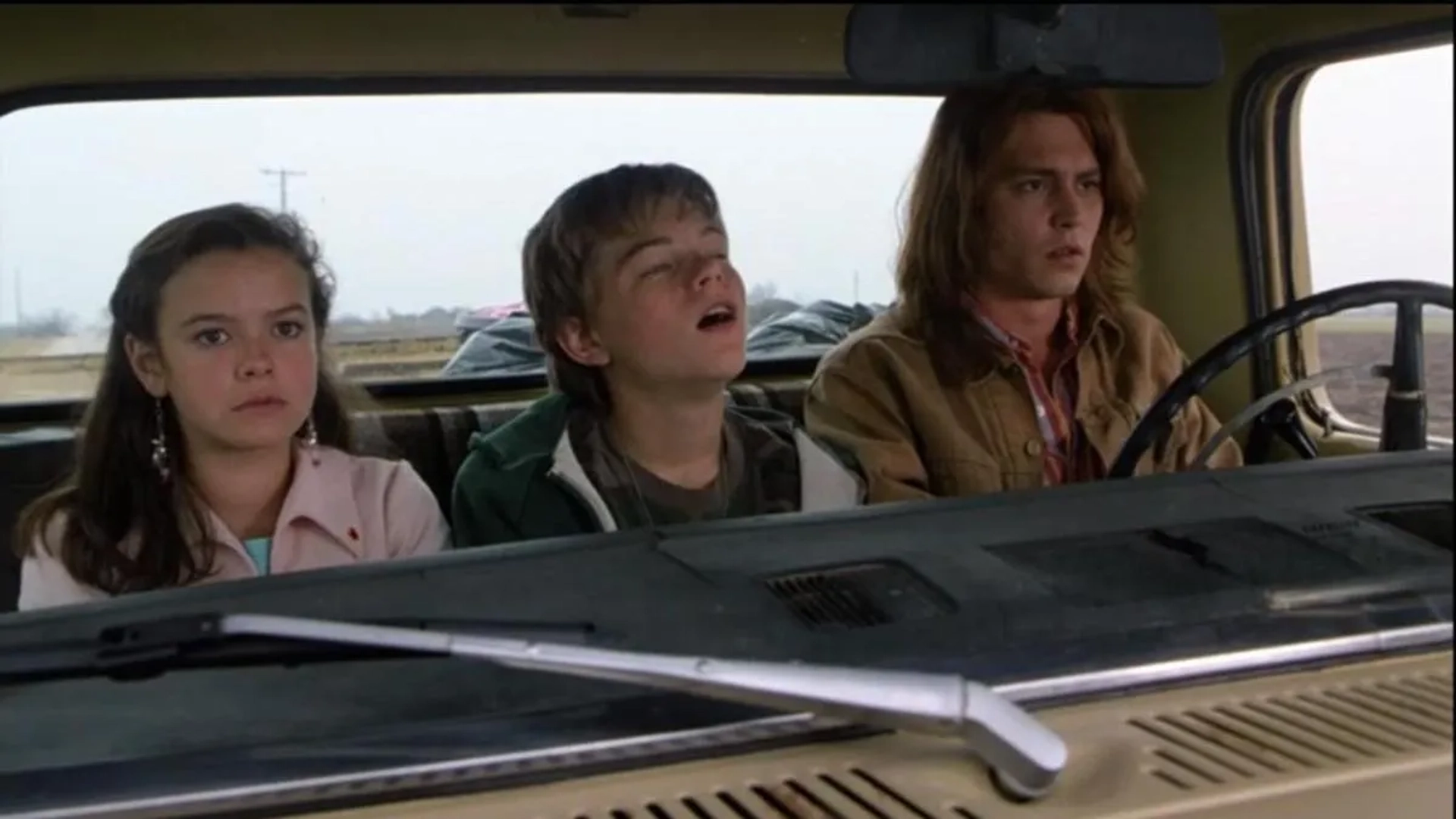 Johnny Depp, Leonardo DiCaprio, and Mary Kate Schellhardt in What's Eating Gilbert Grape (1993)