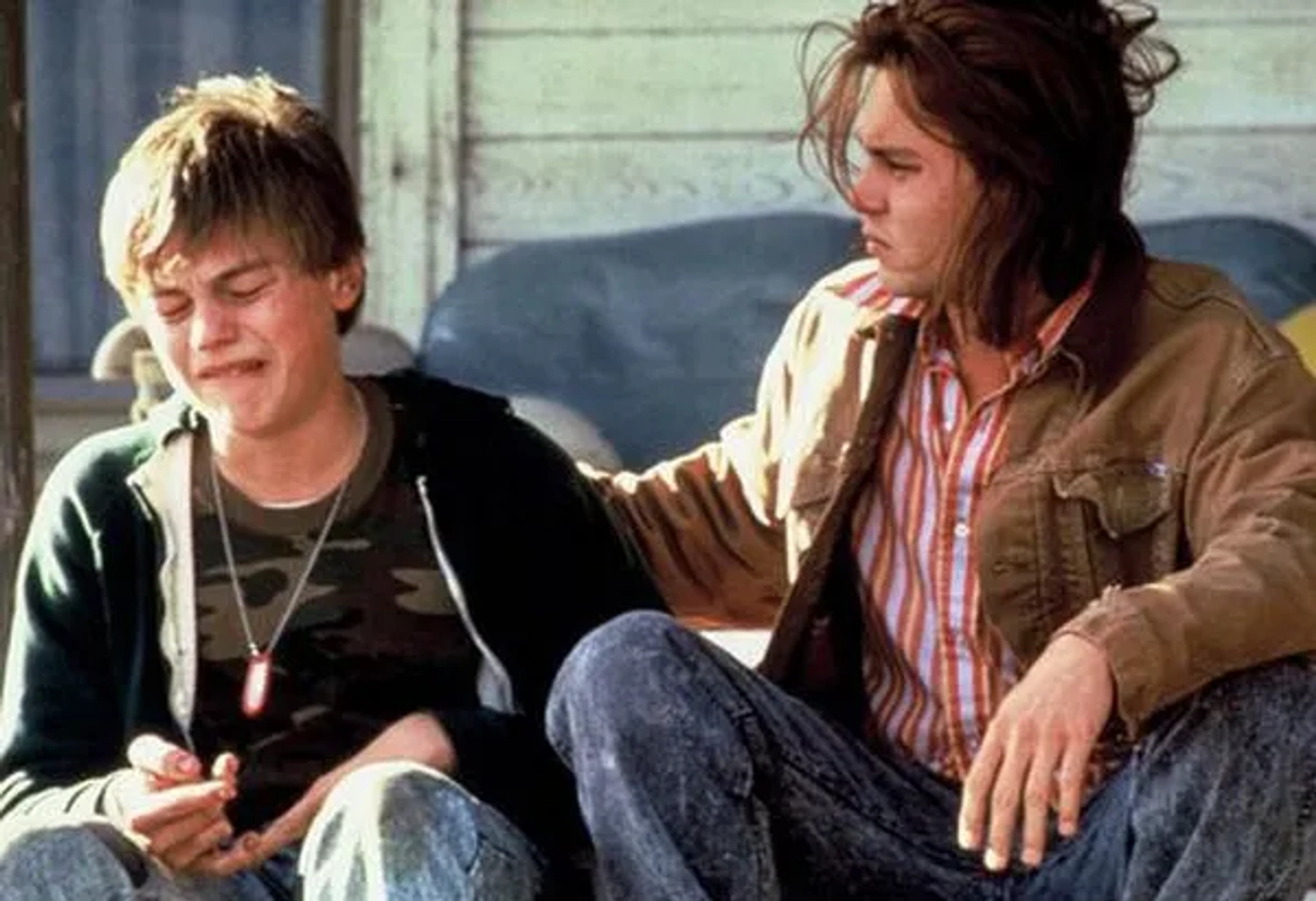 Johnny Depp and Leonardo DiCaprio in What's Eating Gilbert Grape (1993)