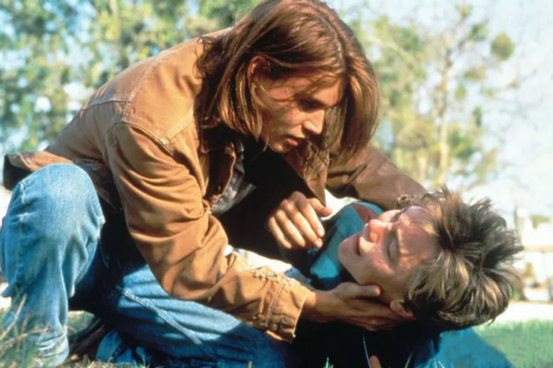 Johnny Depp and Leonardo DiCaprio in What's Eating Gilbert Grape (1993)