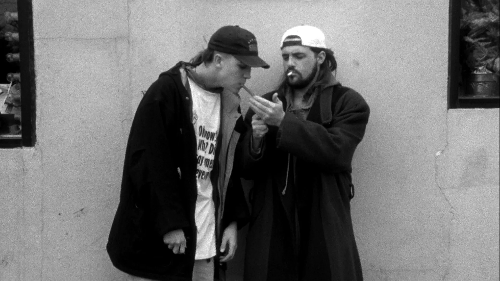 Kevin Smith and Jason Mewes in Clerks (1994)