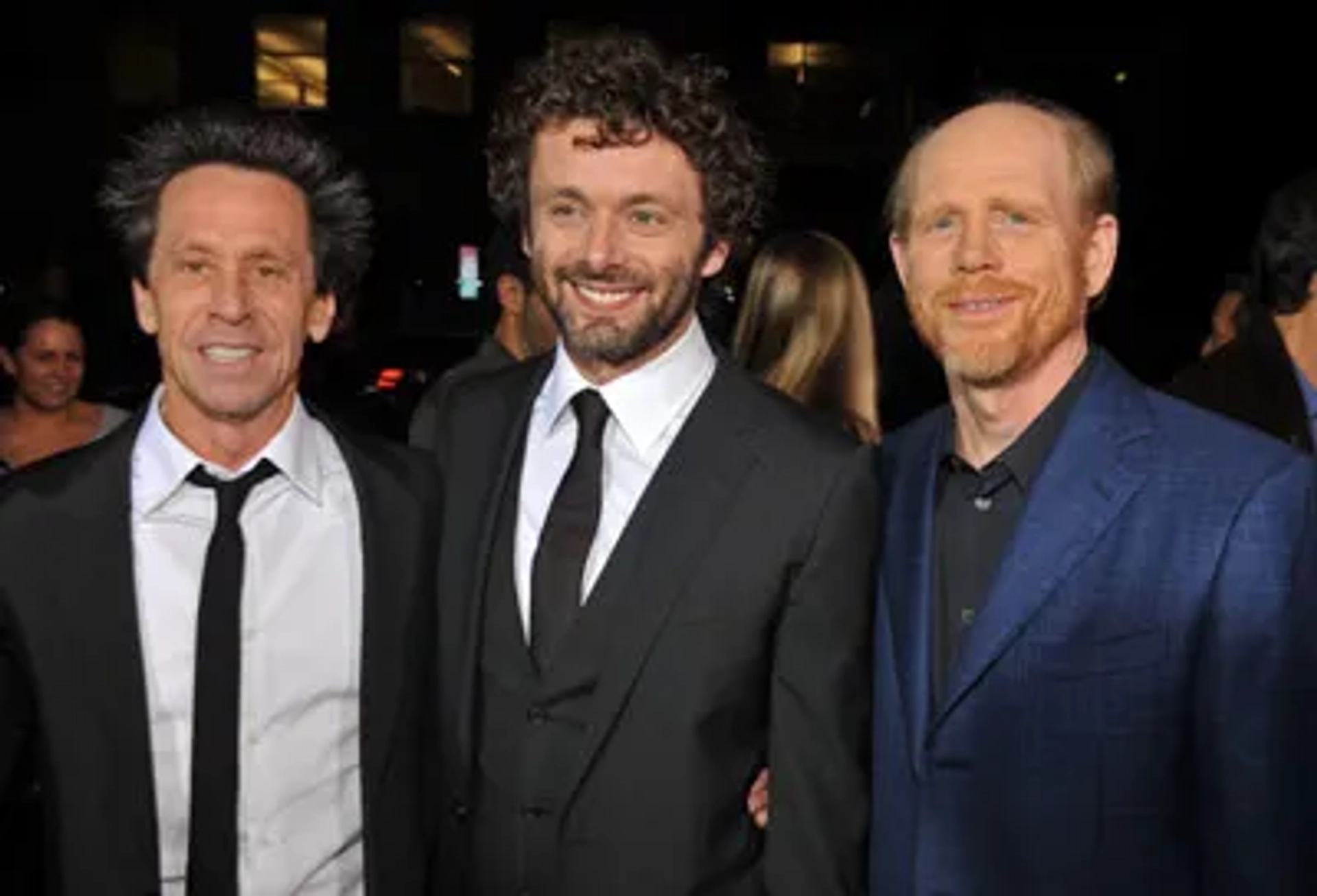 Ron Howard, Brian Grazer, and Michael Sheen at an event for Frost/Nixon (2008)