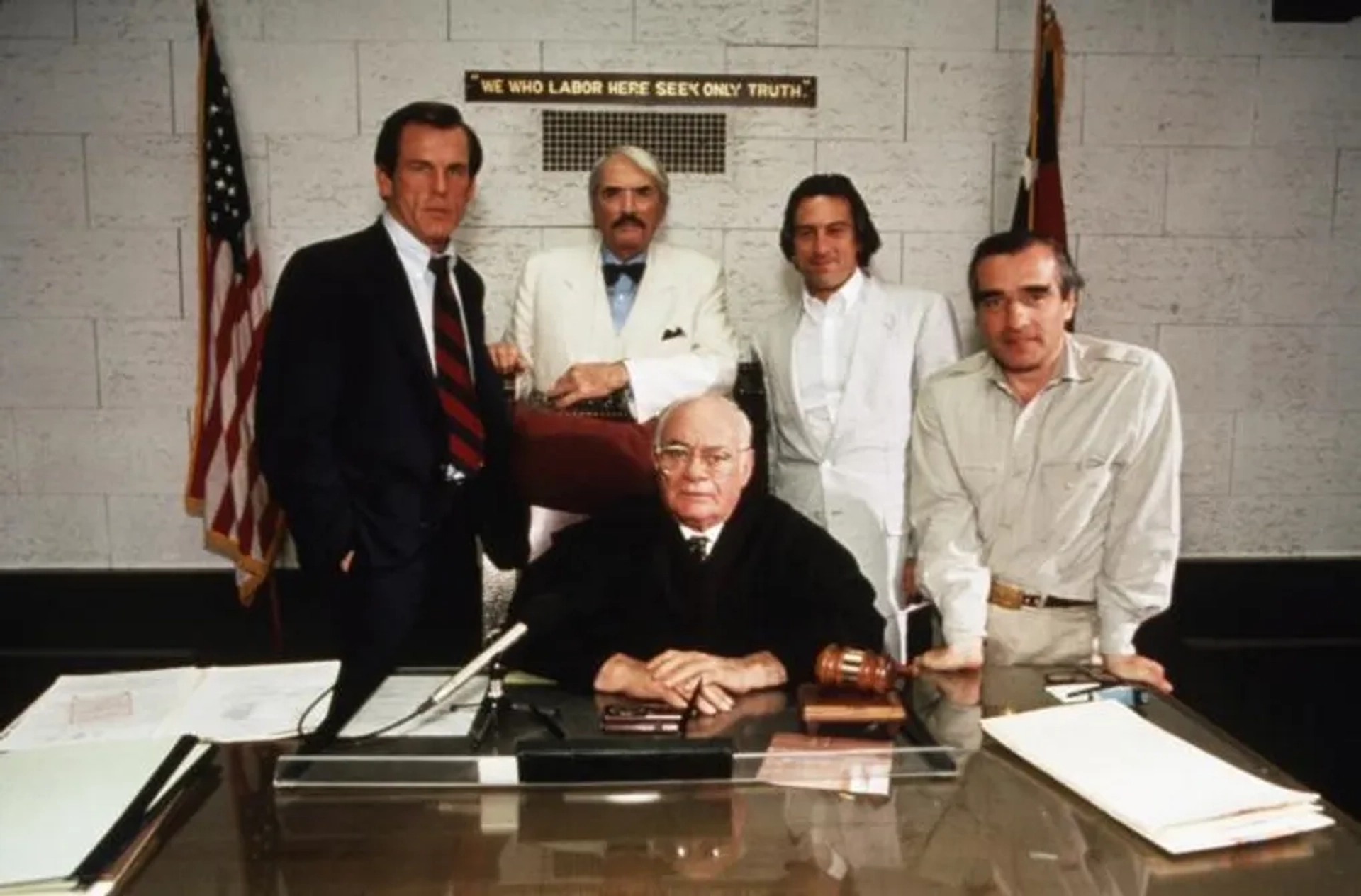 Gregory Peck, Robert De Niro, Martin Scorsese, Nick Nolte, and Martin Balsam in Cape Fear (1991)