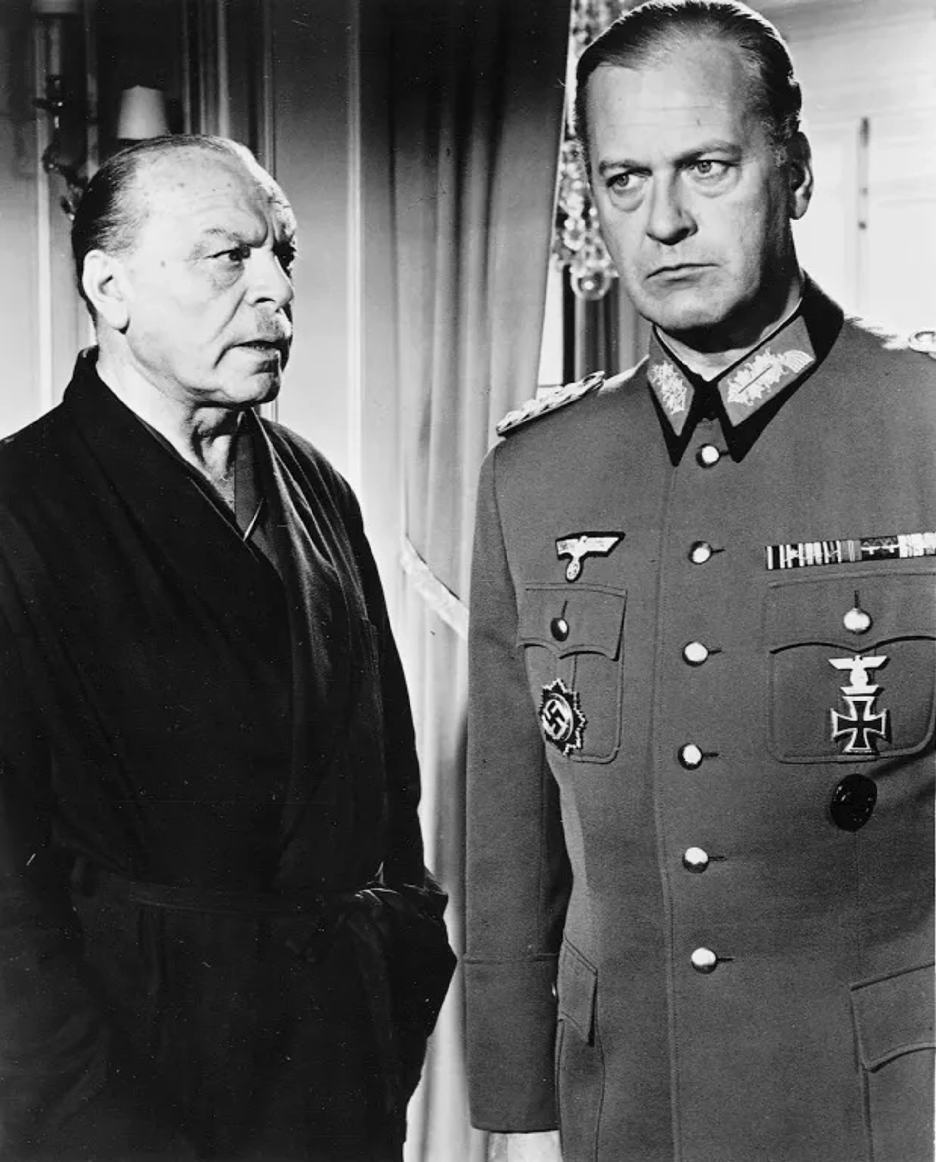 Paul Hartmann and Curd Jürgens in The Longest Day (1962)