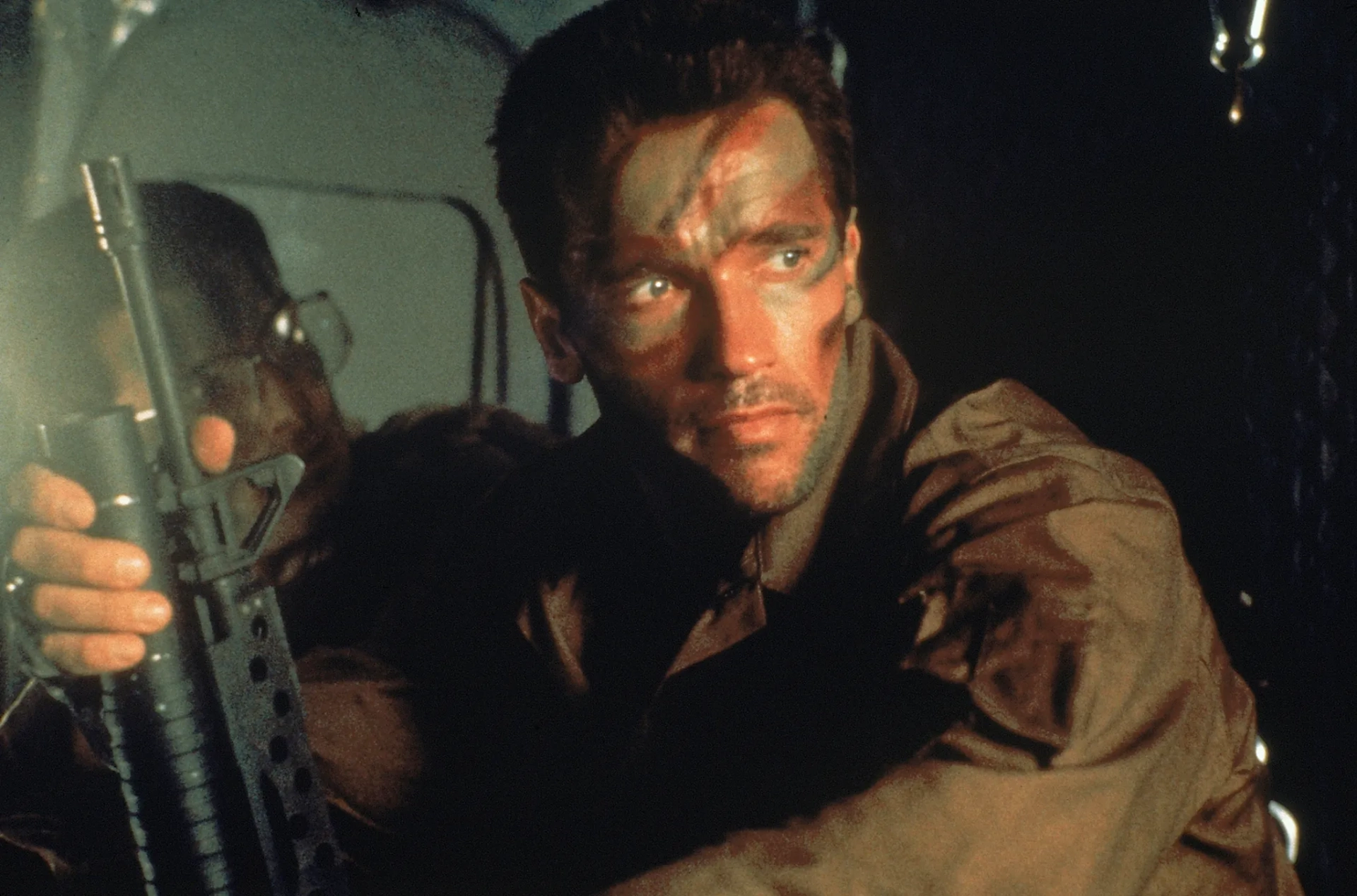 Arnold Schwarzenegger and Shane Black in Predator (1987)
