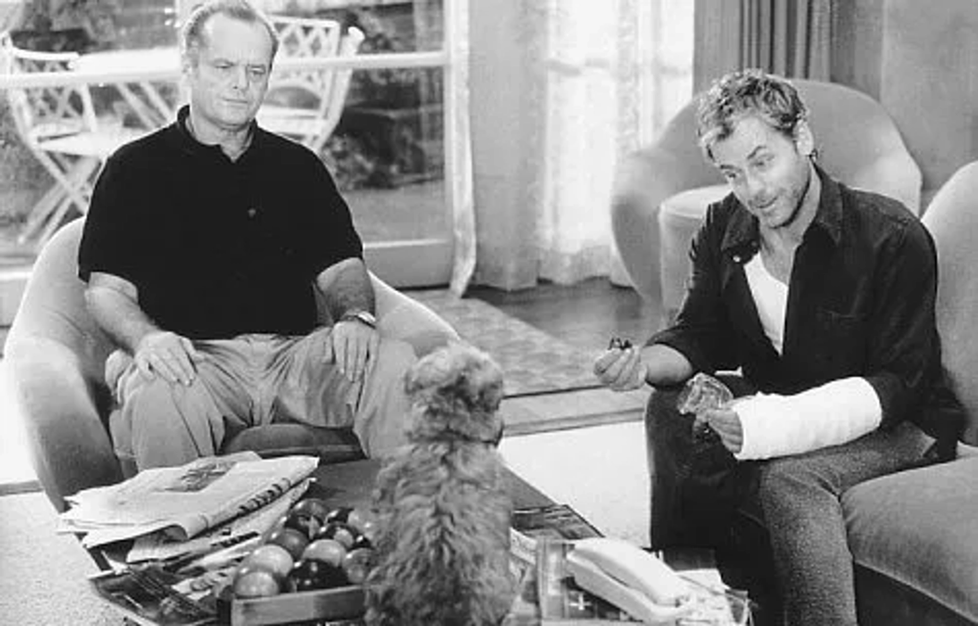 Jack Nicholson, Greg Kinnear, and Jill the Dog in As Good as It Gets (1997)