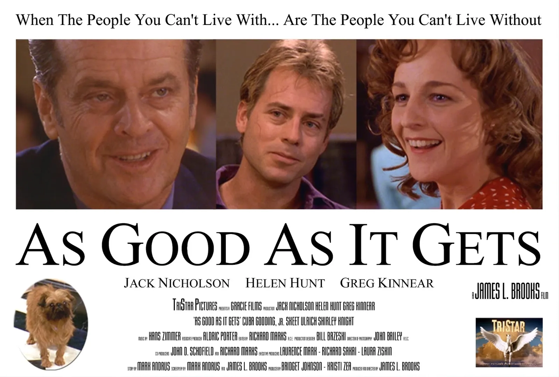 Helen Hunt, Jack Nicholson, and Greg Kinnear in As Good as It Gets (1997)