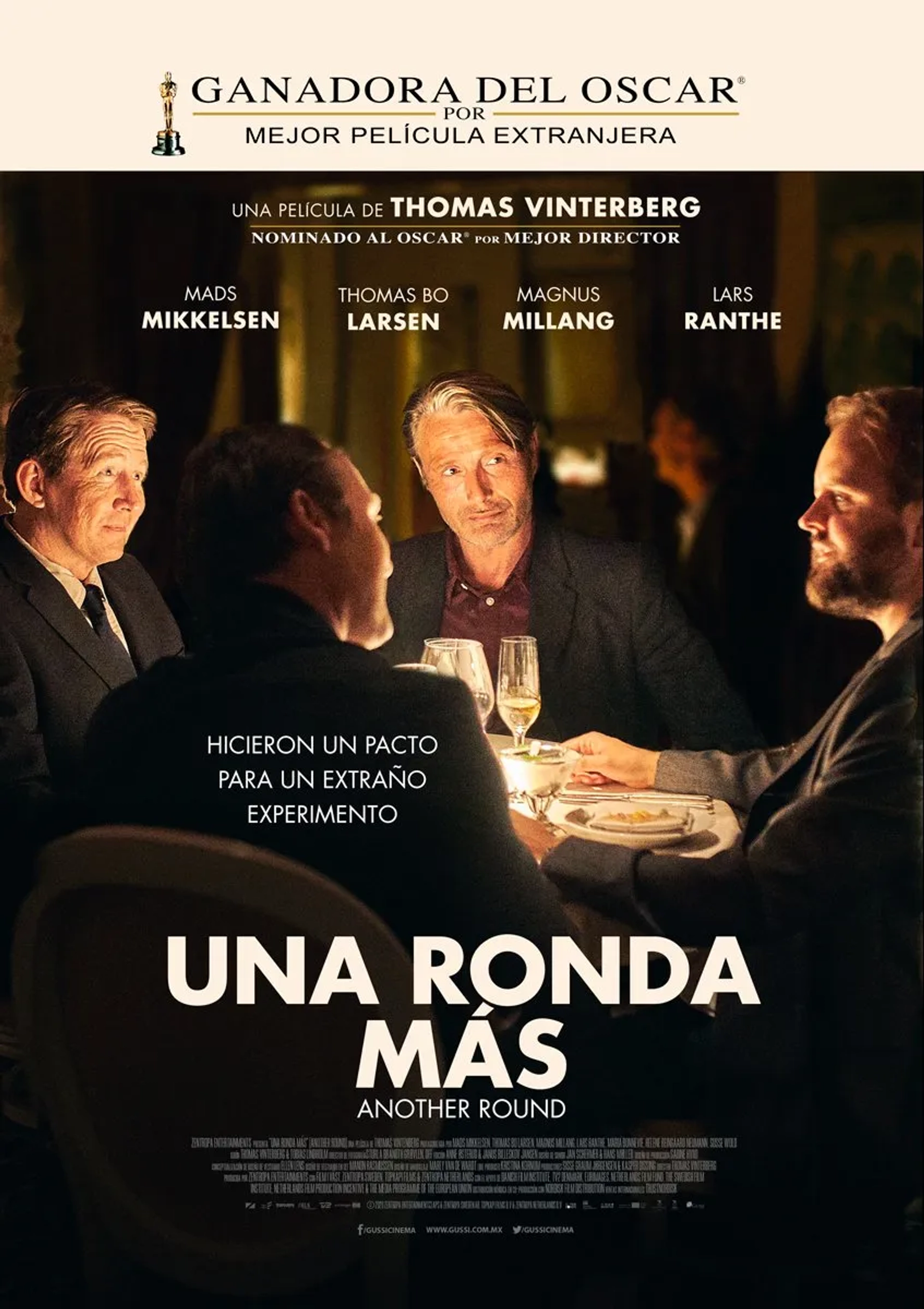 Thomas Bo Larsen, Mads Mikkelsen, Lars Ranthe, and Magnus Millang in Another Round (2020)