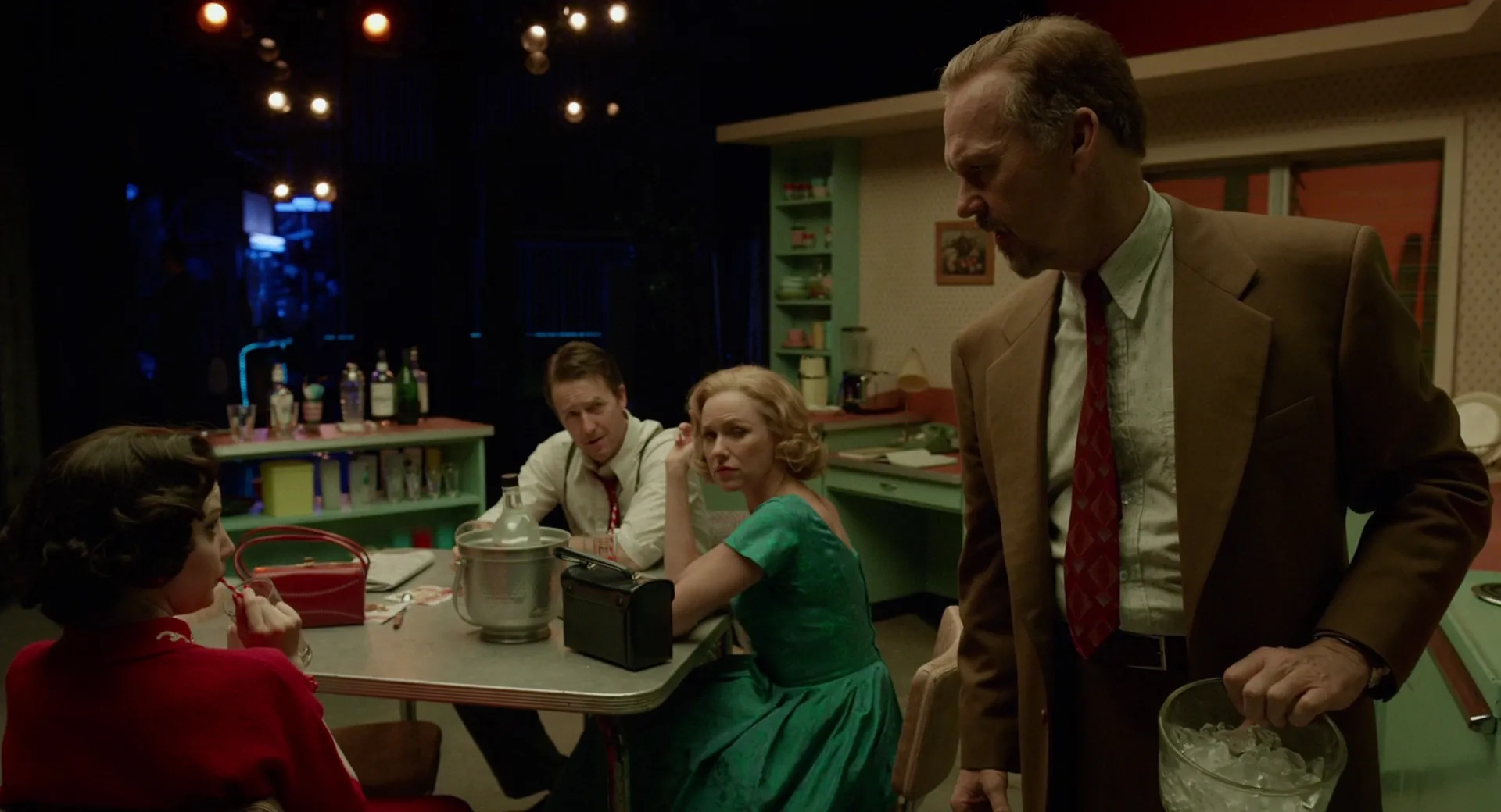 Michael Keaton, Edward Norton, Naomi Watts, and Andrea Riseborough in Birdman or (The Unexpected Virtue of Ignorance) (2014)