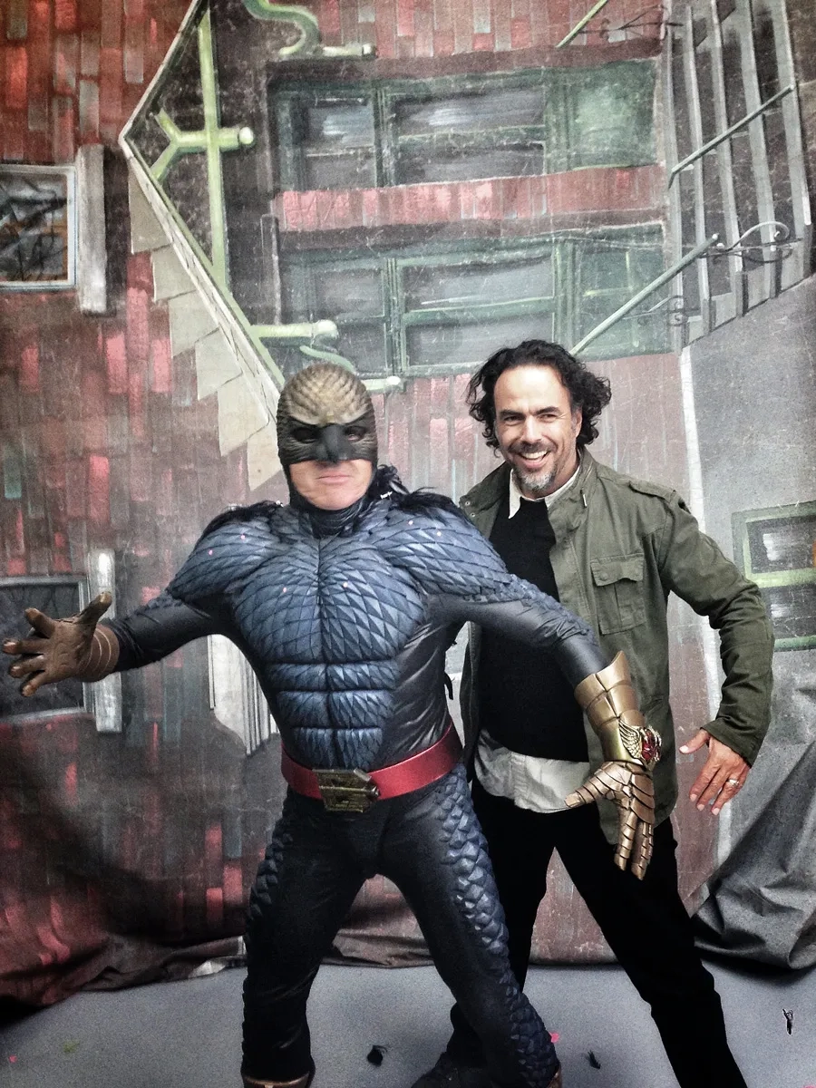Michael Keaton and Alejandro G. Iñárritu in Birdman or (The Unexpected Virtue of Ignorance) (2014)
