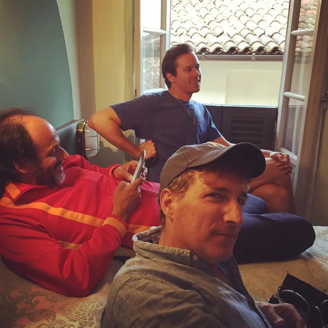 Luca Guadagnino and Armie Hammer in Call Me by Your Name (2017)