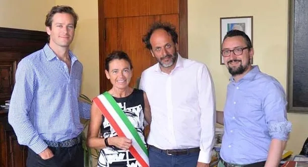 Luca Guadagnino and Armie Hammer at an event for Call Me by Your Name (2017)