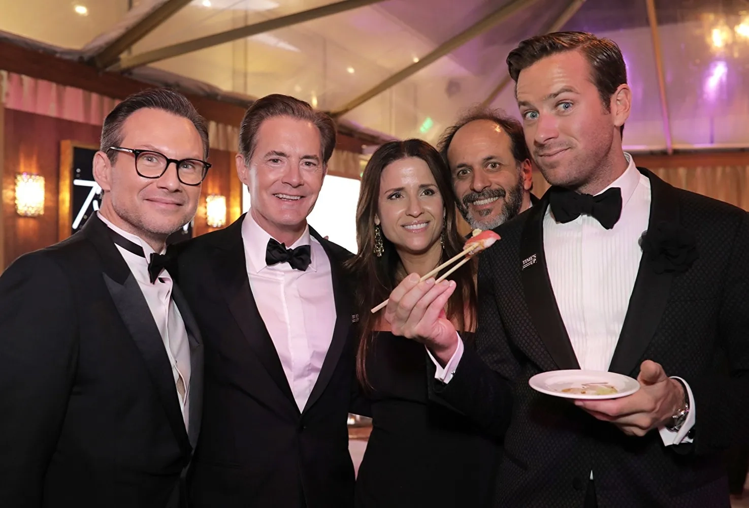 Christian Slater, Kyle MacLachlan, Luca Guadagnino, and Armie Hammer at an event for Call Me by Your Name (2017)