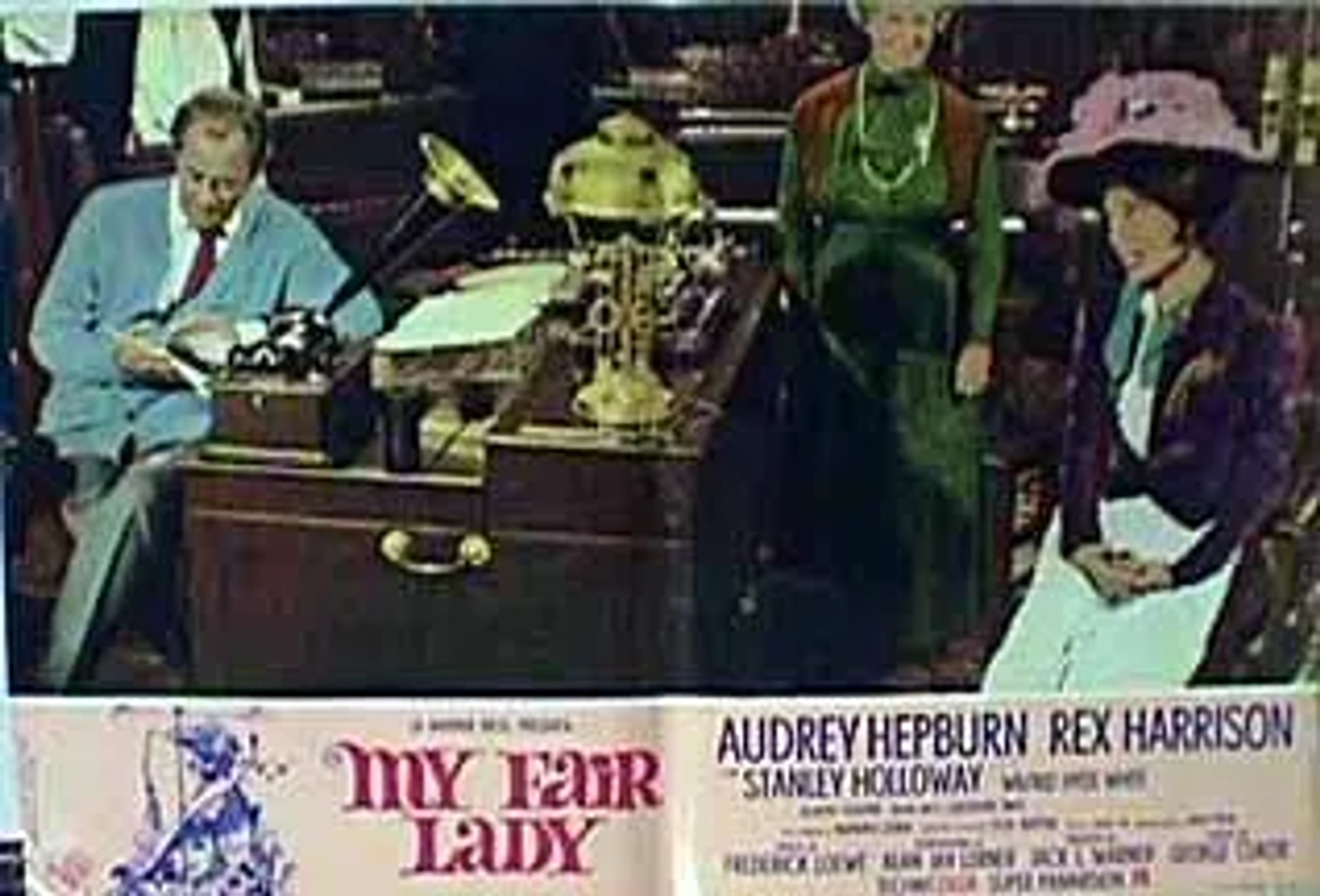 Audrey Hepburn, Rex Harrison, and Mona Washbourne in My Fair Lady (1964)