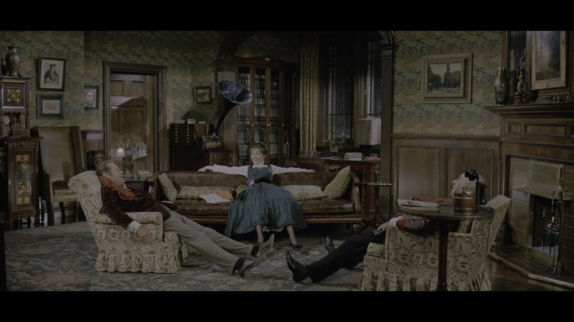 Audrey Hepburn, Rex Harrison, and Wilfrid Hyde-White in My Fair Lady (1964)