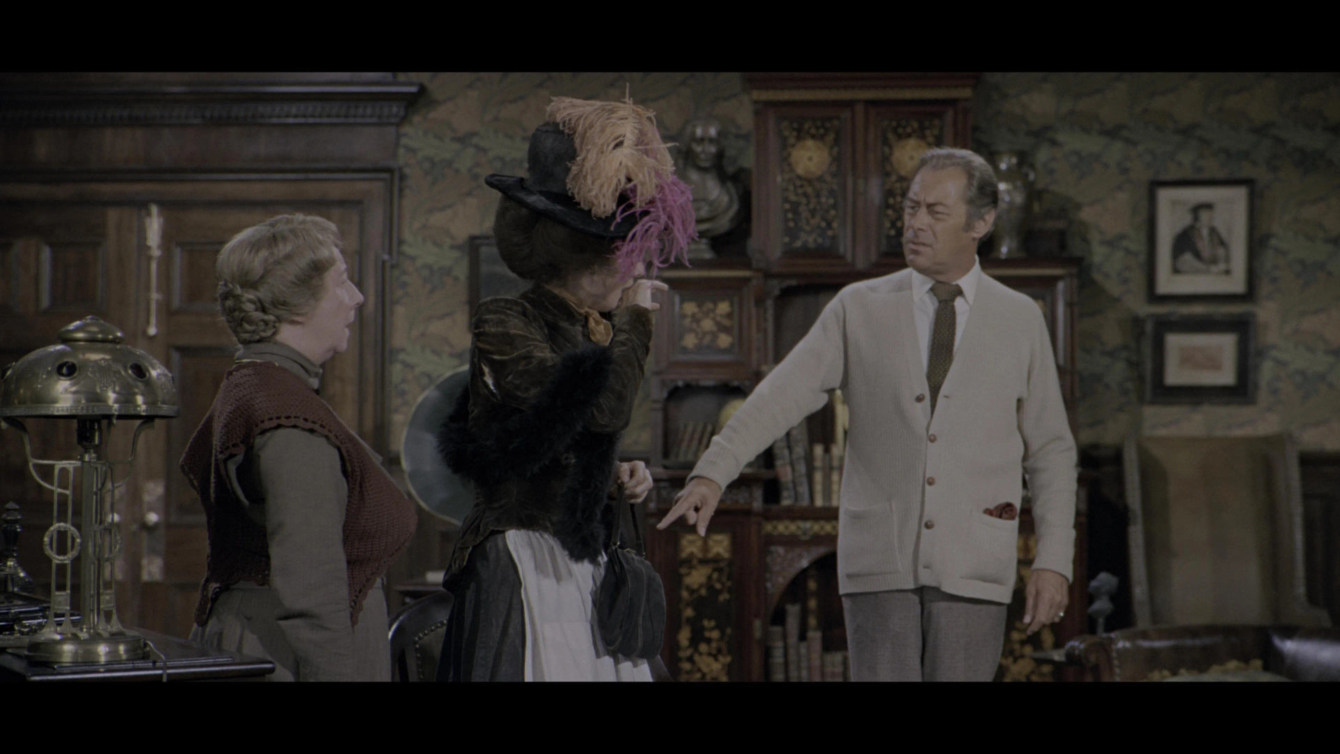 Audrey Hepburn, Rex Harrison, and Mona Washbourne in My Fair Lady (1964)