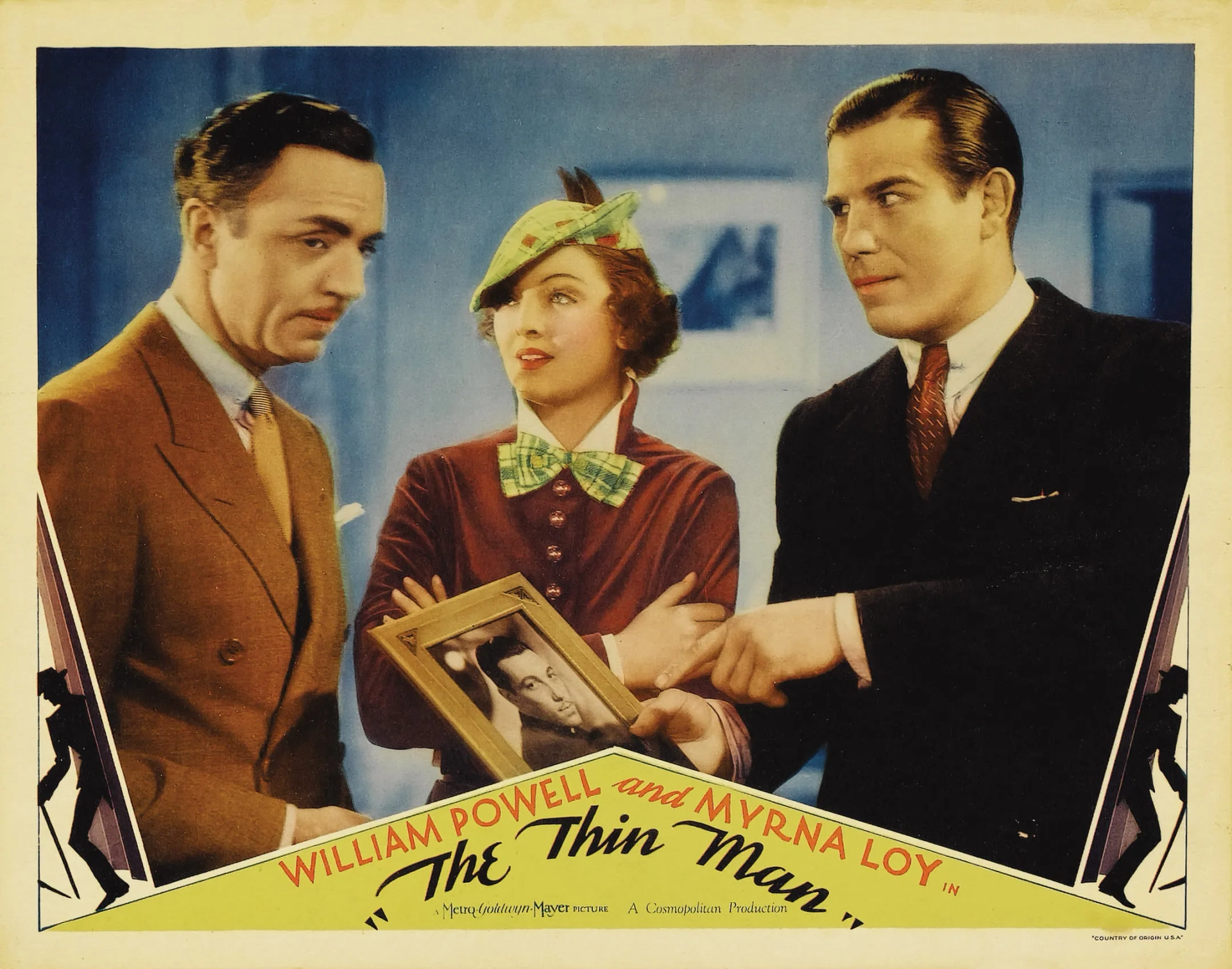 Myrna Loy, William Powell, and Nat Pendleton in The Thin Man (1934)