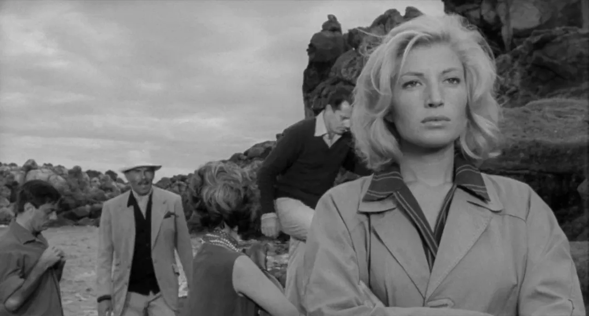 James Addams, Gabriele Ferzetti, Lelio Luttazzi, and Monica Vitti in L'Avventura (1960)