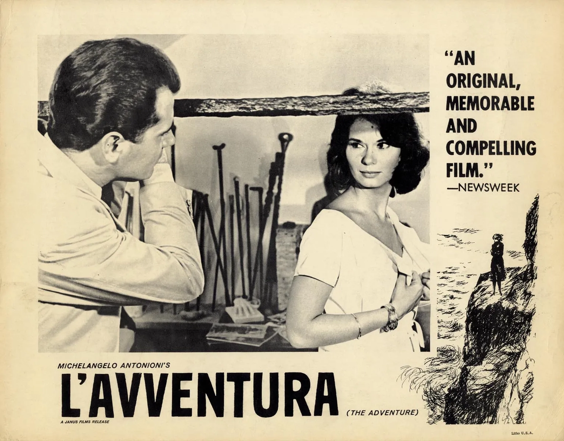 Gabriele Ferzetti and Lea Massari in L'Avventura (1960)