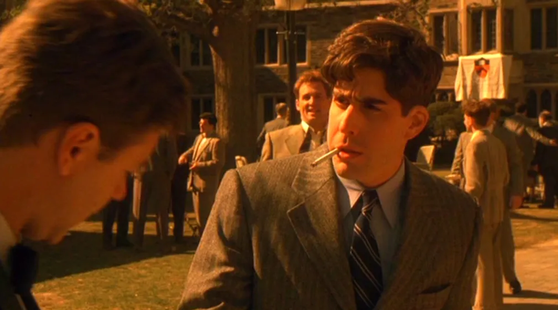 Russell Crowe and Adam Goldberg in A Beautiful Mind (2001)