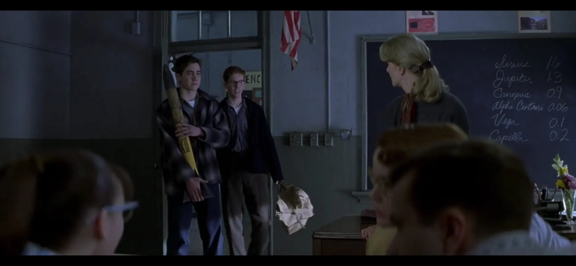 Laura Dern, Jake Gyllenhaal, and Chris Owen in October Sky (1999)