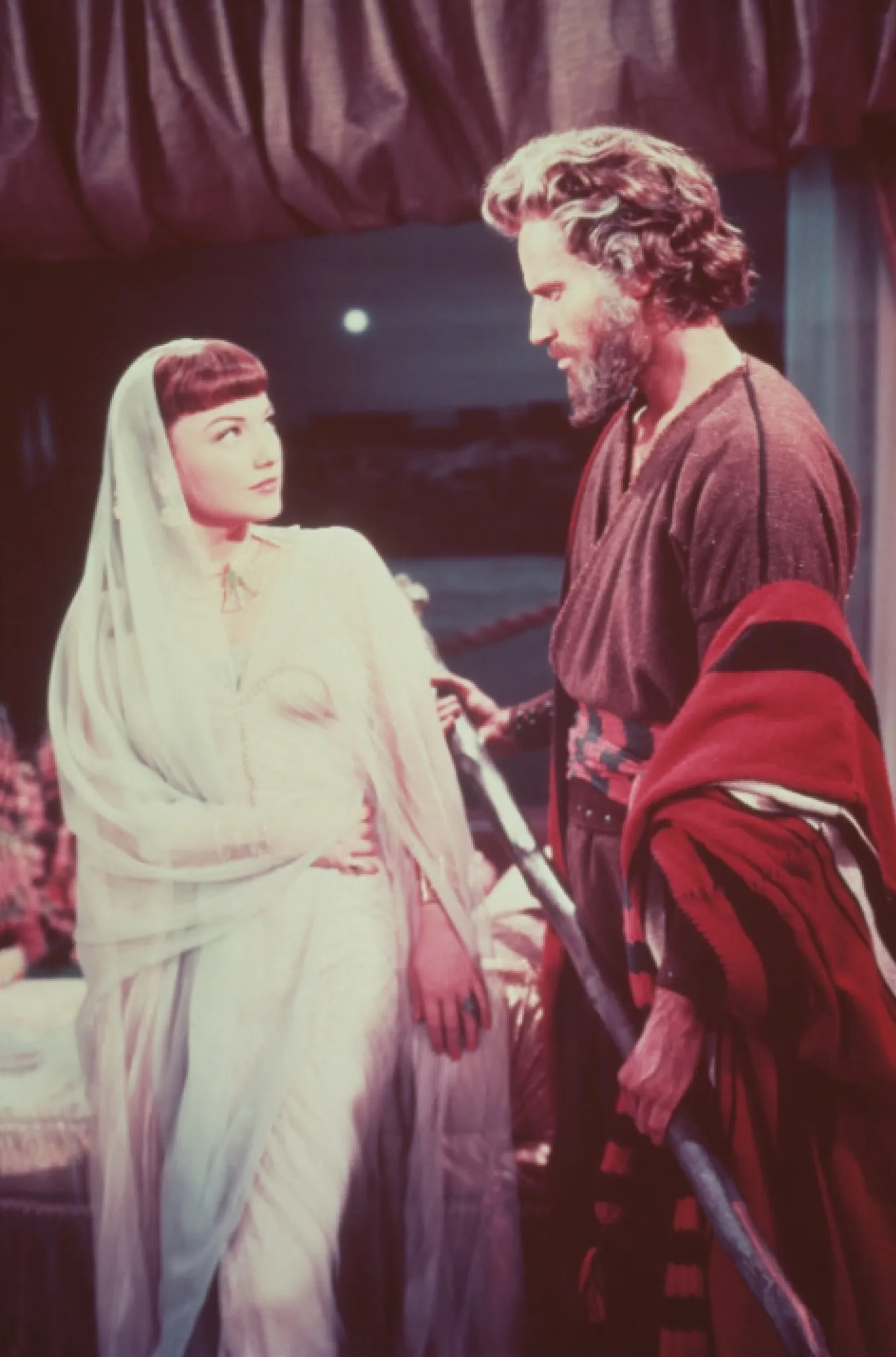 Charlton Heston and Anne Baxter in The Ten Commandments (1956)