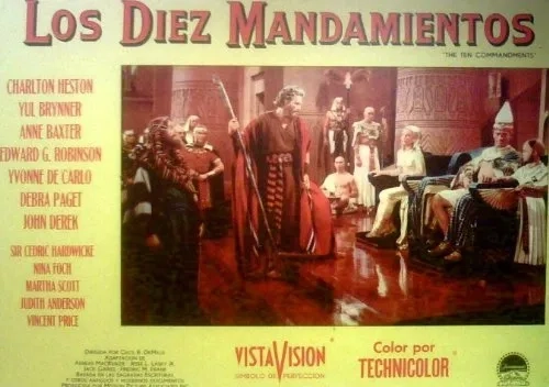 Charlton Heston, Anne Baxter, Yul Brynner, John Carradine, Douglass Dumbrille, and Eugene Mazzola in The Ten Commandments (1956)