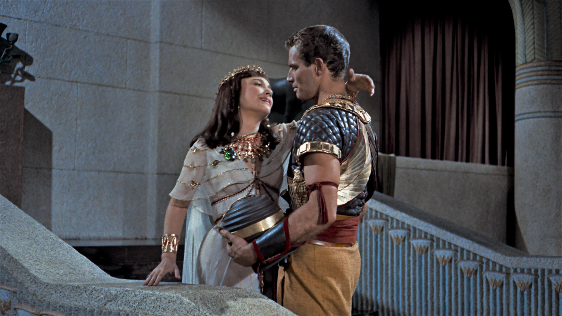 Charlton Heston and Anne Baxter in The Ten Commandments (1956)