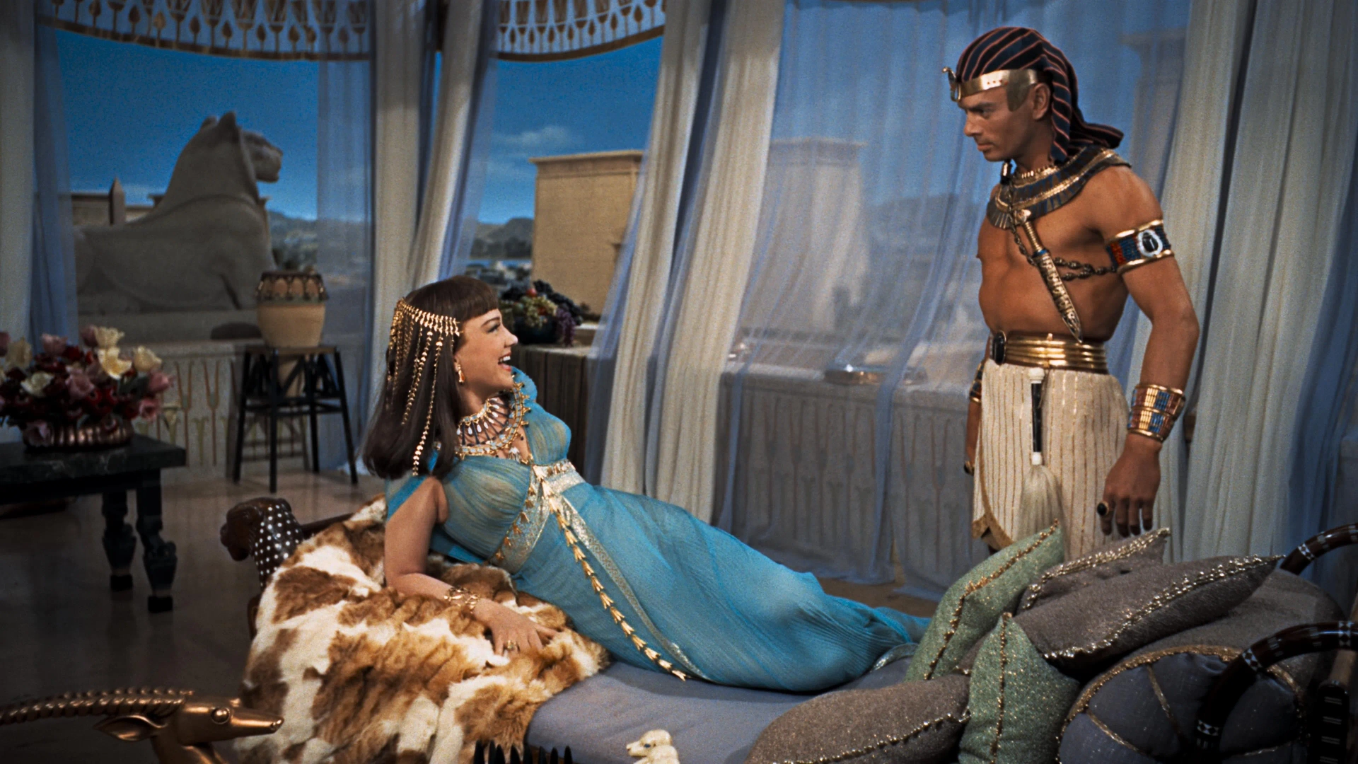 Anne Baxter and Yul Brynner in The Ten Commandments (1956)