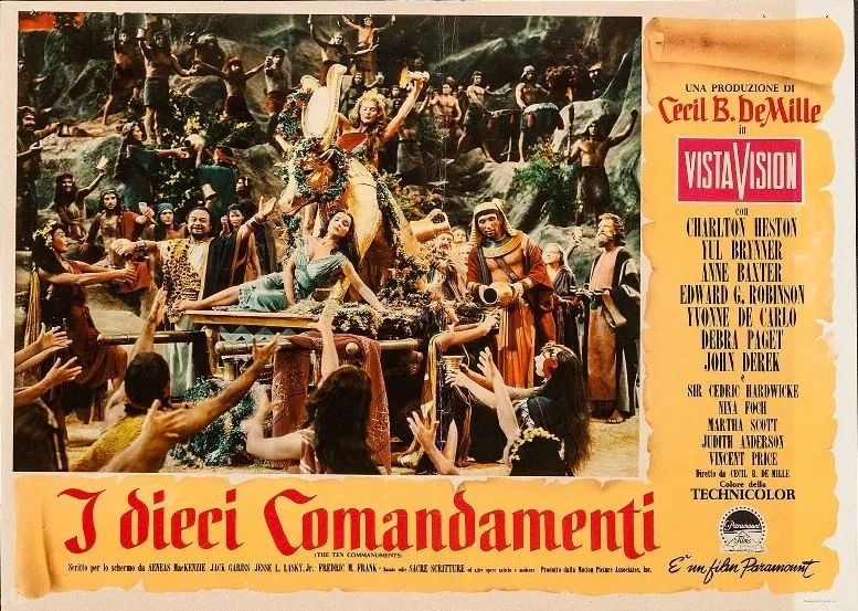 Edward G. Robinson and Debra Paget in The Ten Commandments (1956)
