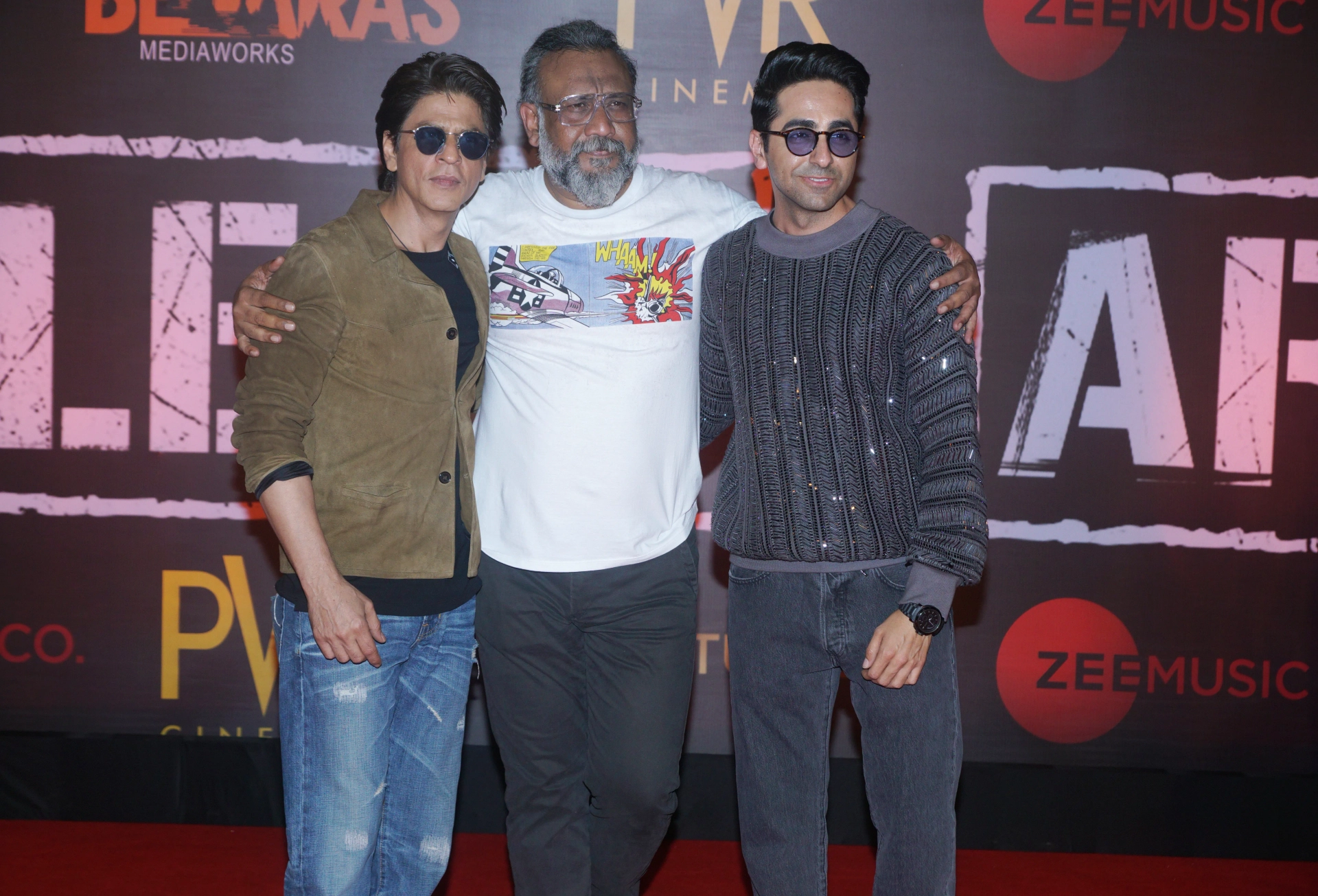 Shah Rukh Khan, Anubhav Sinha, and Ayushmann Khurrana at an event for Article 15 (2019)