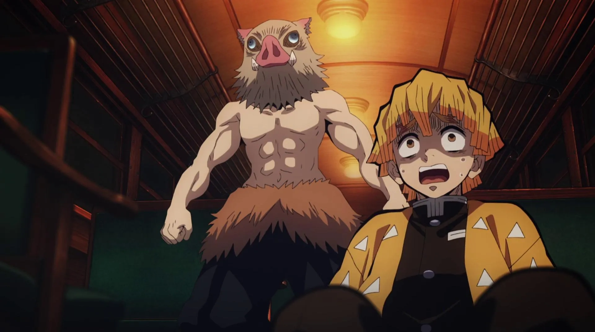 Bryce Papenbrook, Hiro Shimono, Yoshitsugu Matsuoka, and Aleks Le in Demon Slayer: Kimetsu no Yaiba - The Movie: Mugen Train (2020)