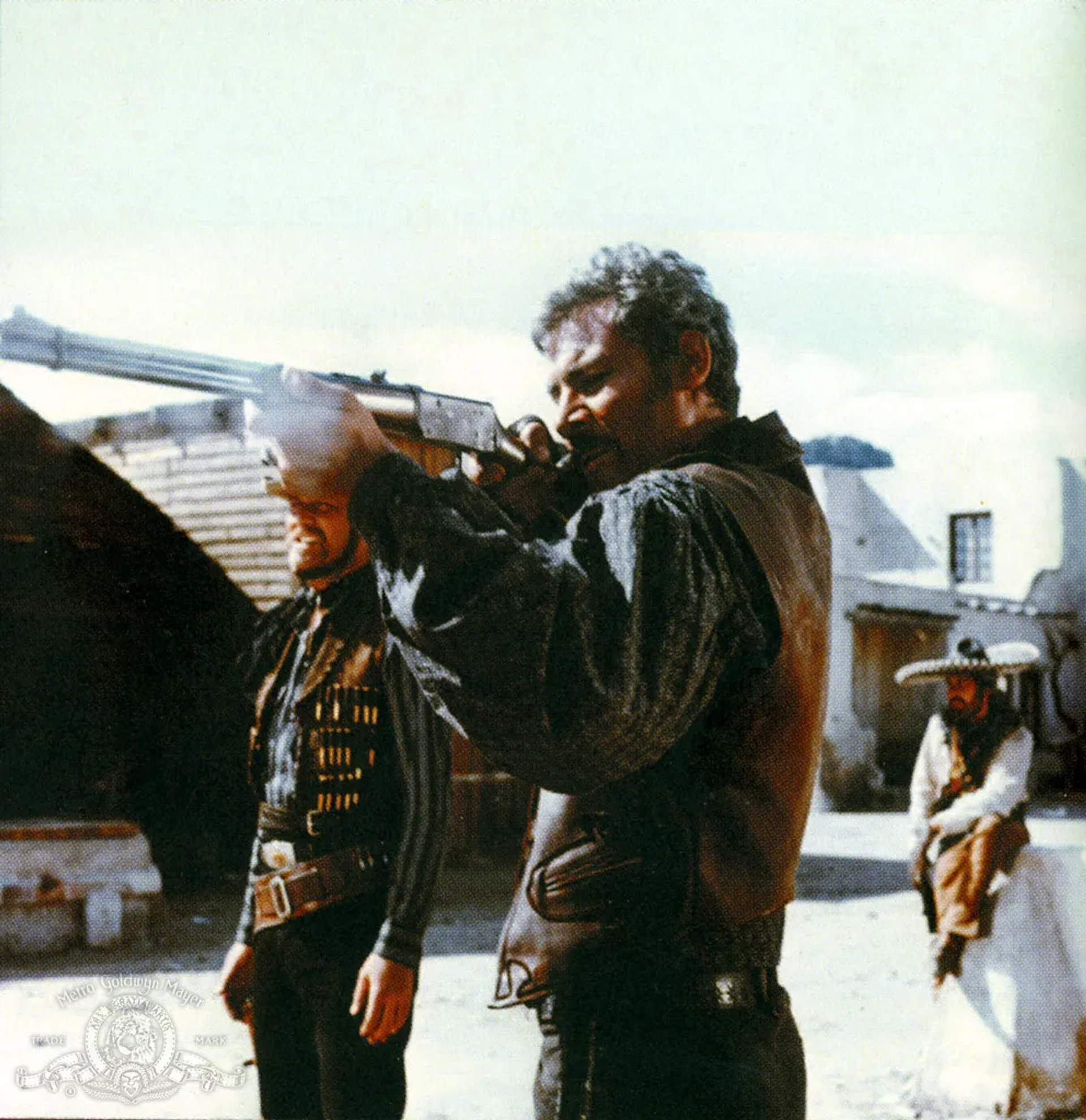 Gian Maria Volontè, José Canalejas, and Benito Stefanelli in A Fistful of Dollars (1964)