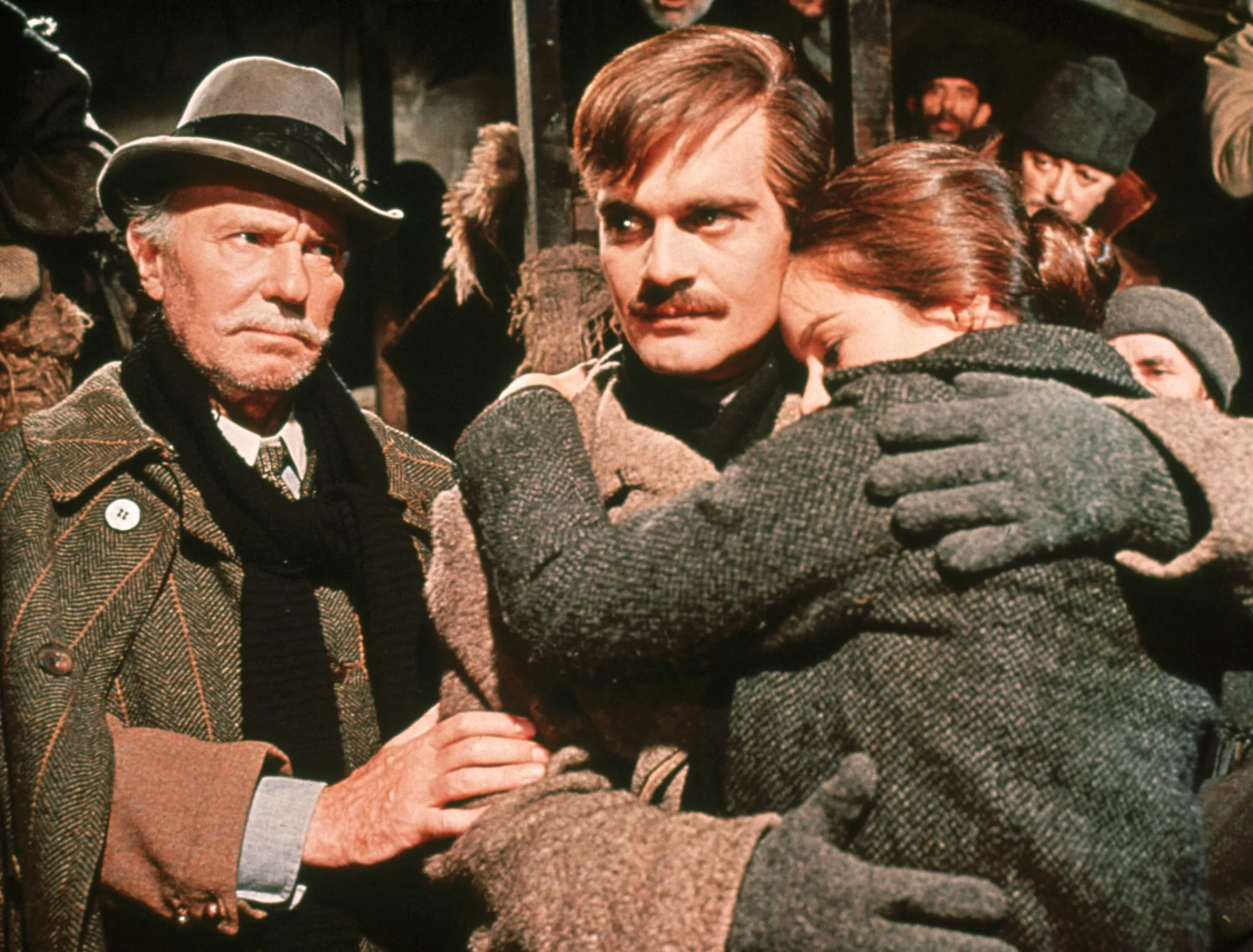 Geraldine Chaplin, Omar Sharif, and Ralph Richardson in Doctor Zhivago (1965)