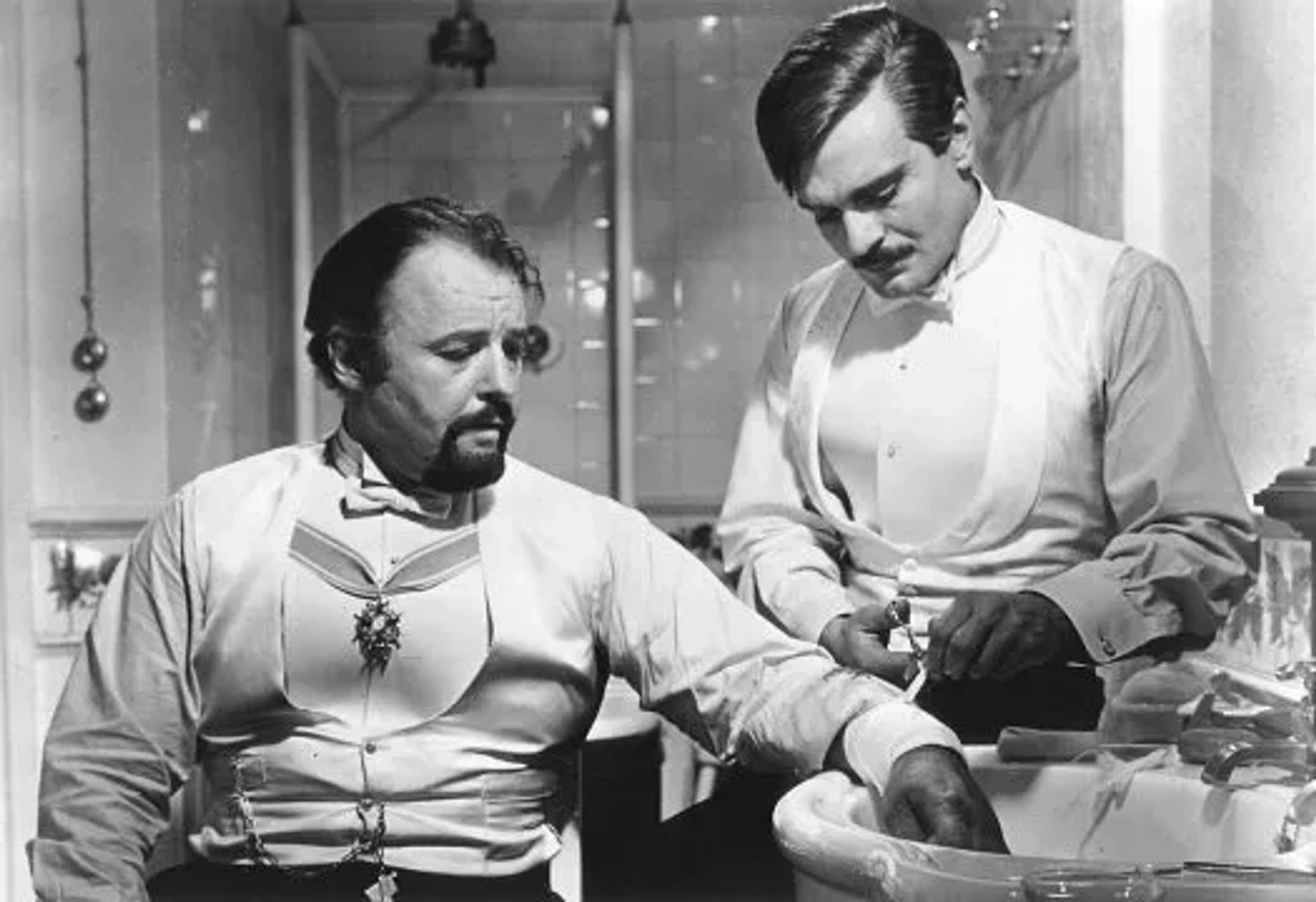 Omar Sharif and Rod Steiger in Doctor Zhivago (1965)