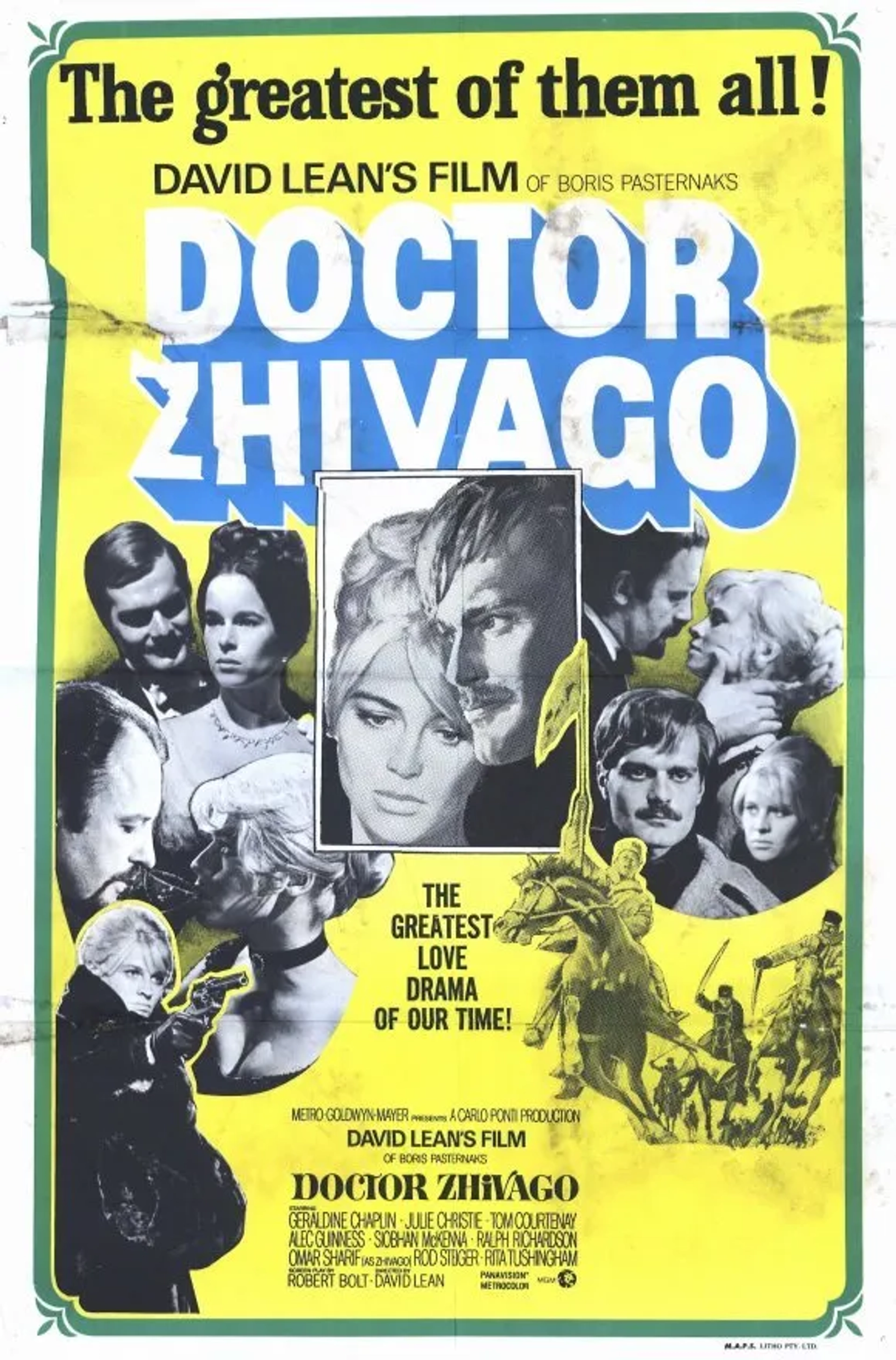 Geraldine Chaplin, Julie Christie, Omar Sharif, and Rod Steiger in Doctor Zhivago (1965)