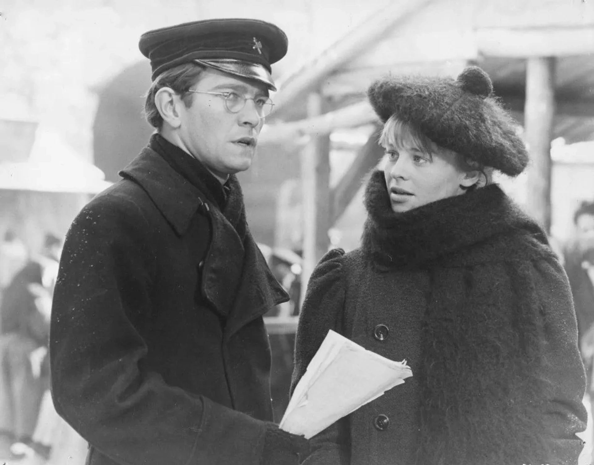 Julie Christie and Tom Courtenay in Doctor Zhivago (1965)